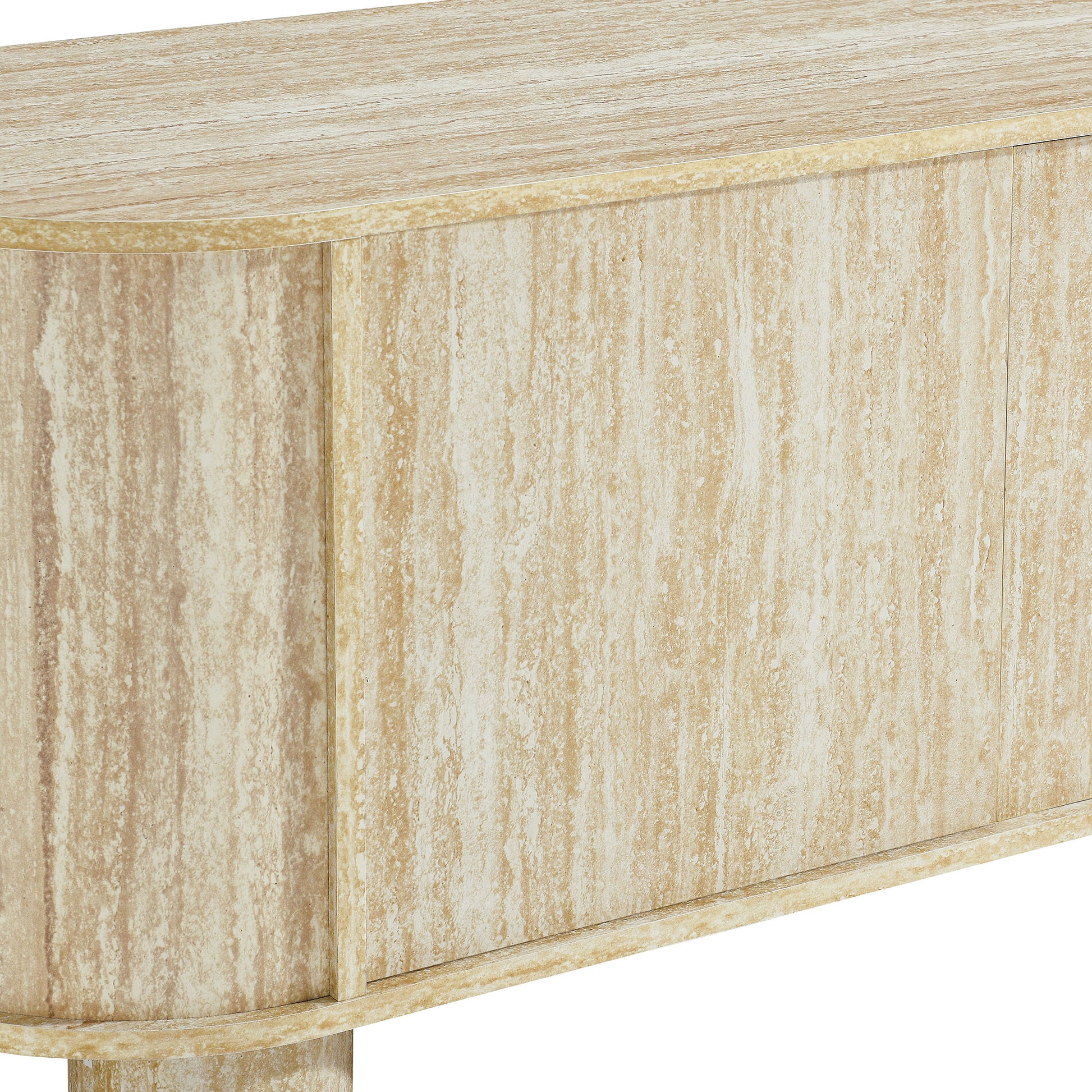 Overture 63Ó Oval Faux Travertine TV Stand by Modway | Tv Stands | Modishstore - 6