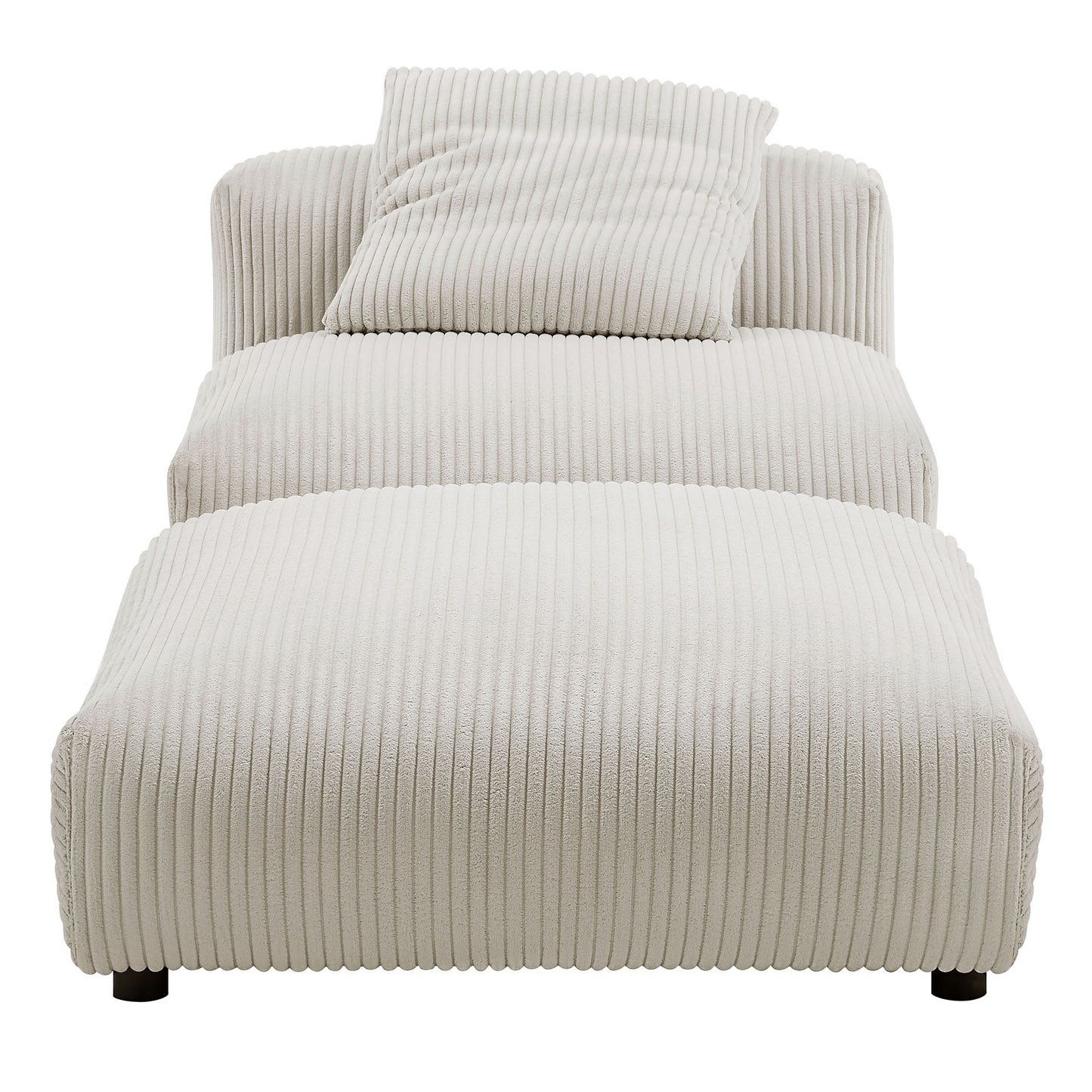 Solace Modular Corduroy Upholstered Armless Chair and Ottoman Set by Modway | Sofa Set | Modishstore - 3