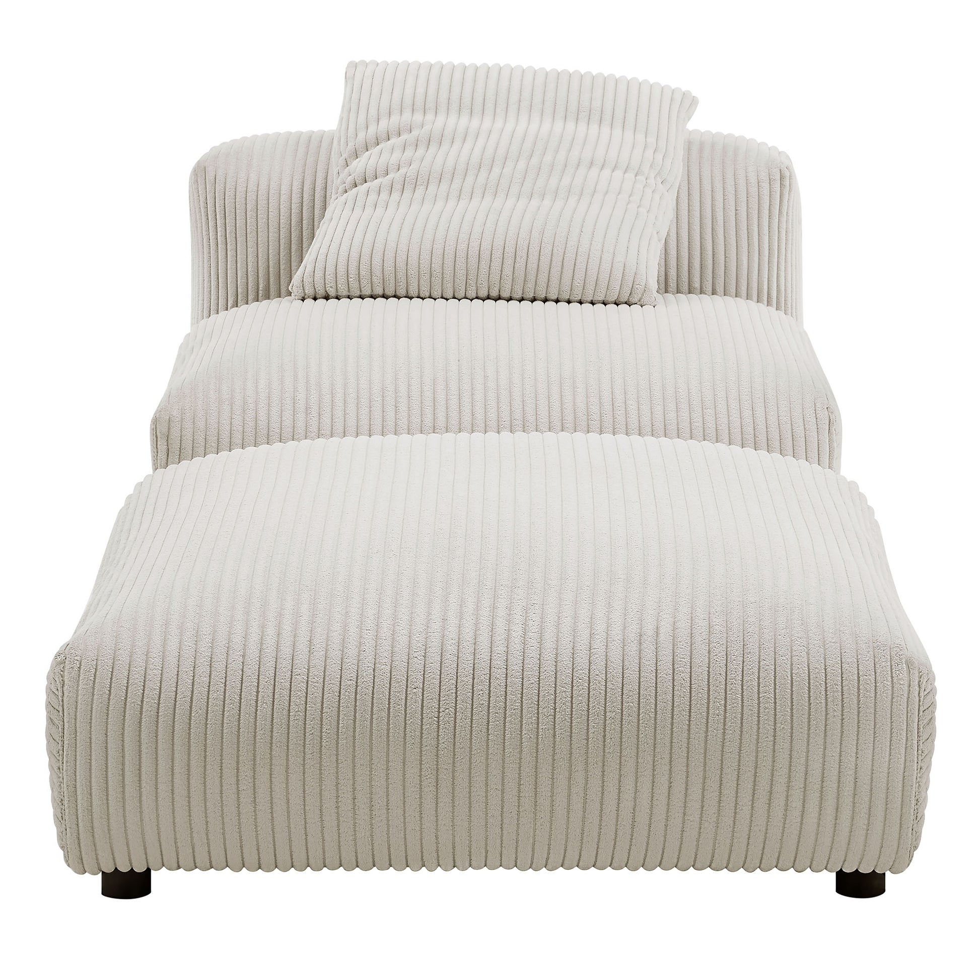 Solace Modular Corduroy Upholstered Armless Chair and Ottoman Set by Modway | Sofa Set | Modishstore - 3