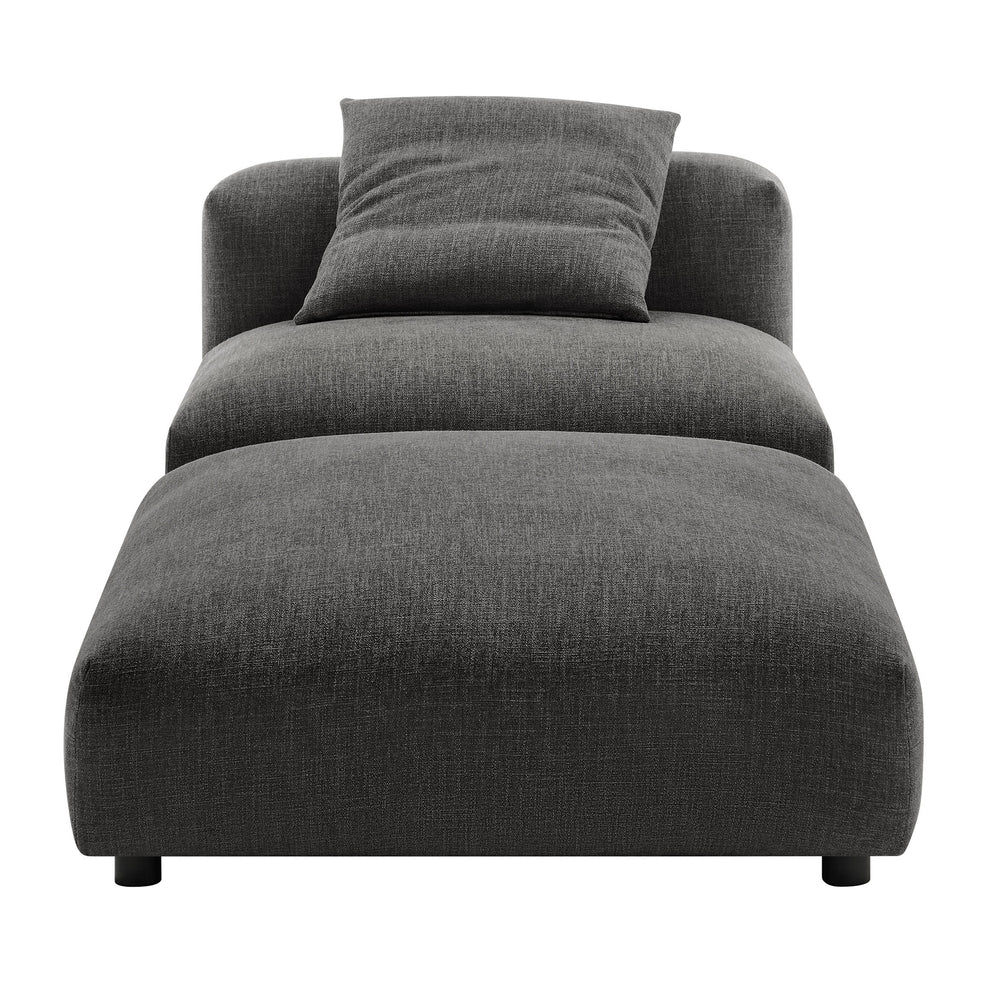 Solace Modular Upholstered Fabric Armless Chair and Ottoman Set by Modway | Sofa Set | Modishstore - 3