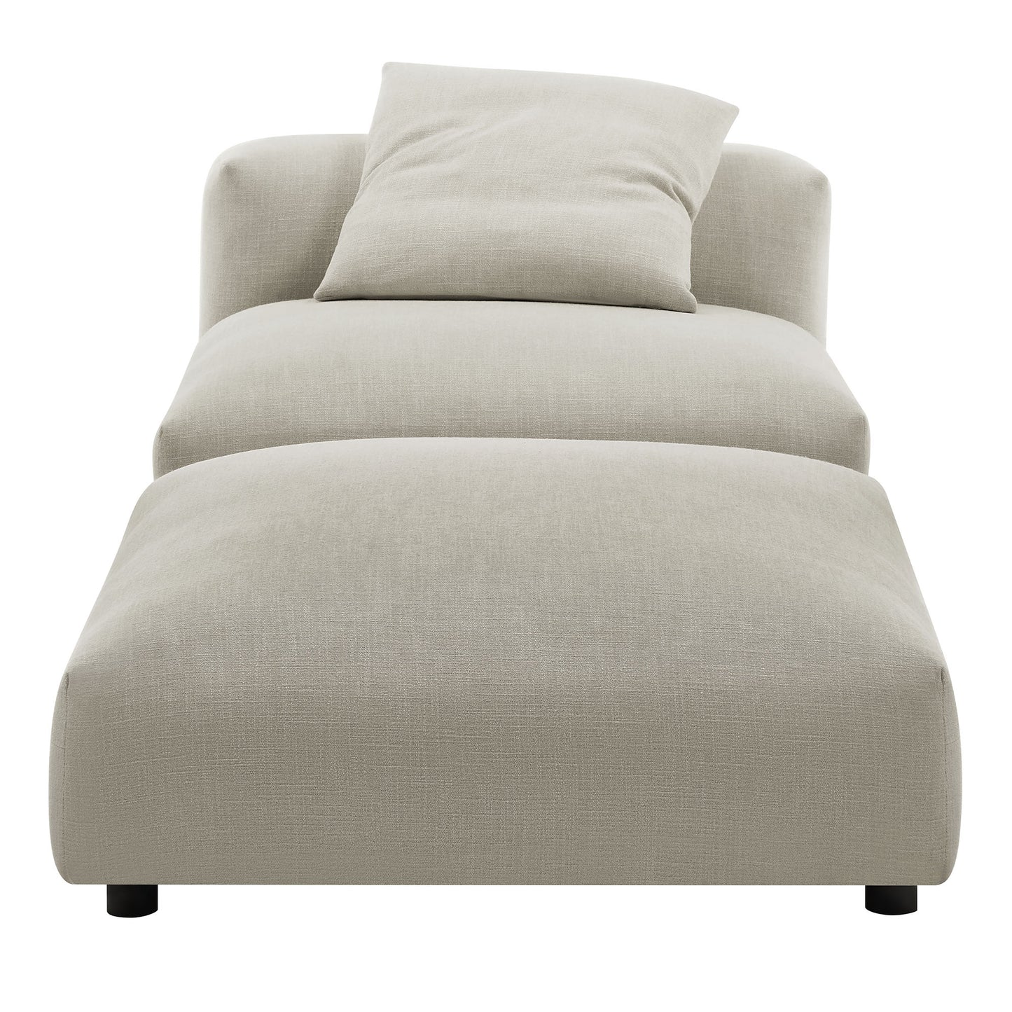 Solace Modular Upholstered Fabric Armless Chair and Ottoman Set by Modway | Sofa Set | Modishstore - 7