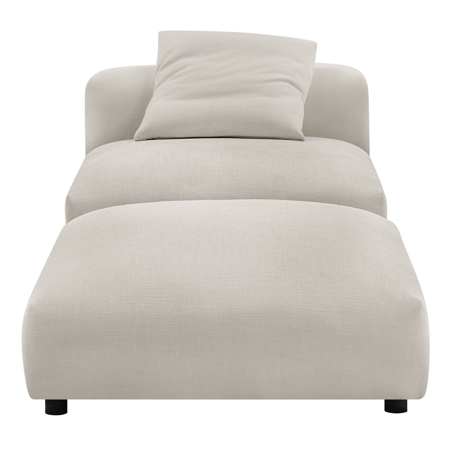 Solace Modular Upholstered Fabric Armless Chair and Ottoman Set by Modway | Sofa Set | Modishstore - 12