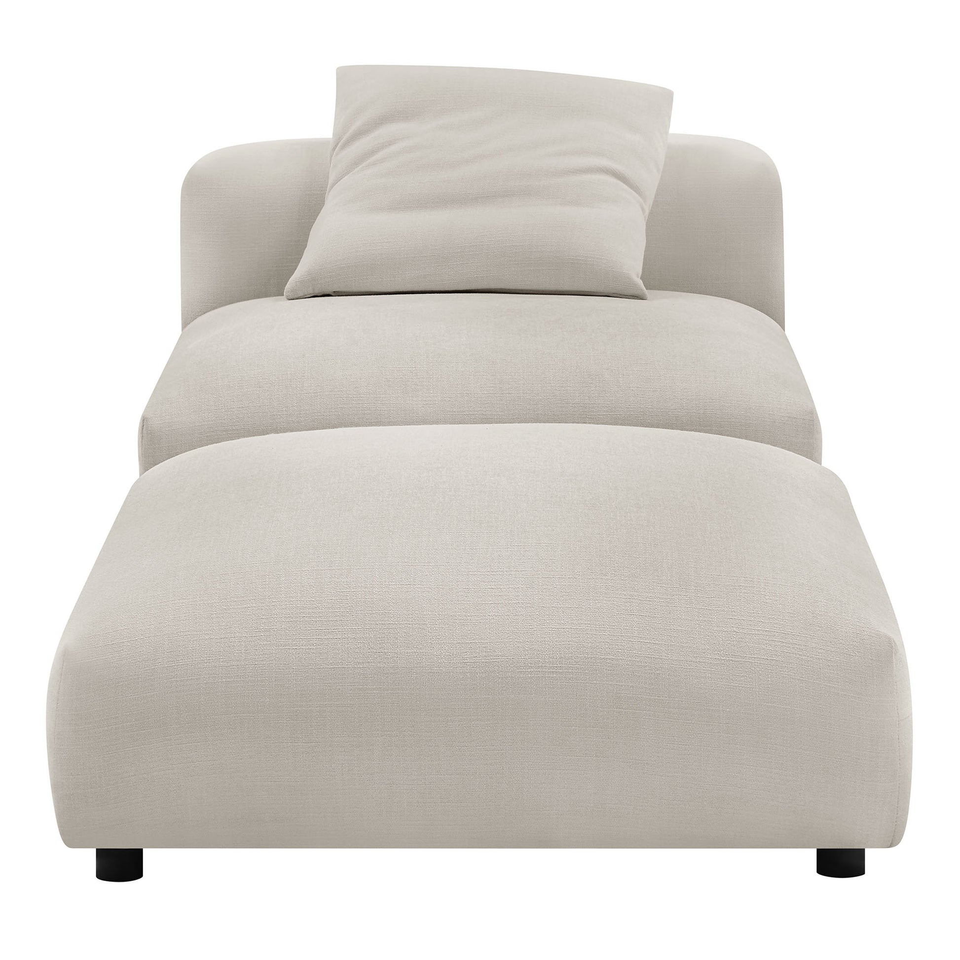 Solace Modular Upholstered Fabric Armless Chair and Ottoman Set by Modway | Sofa Set | Modishstore - 12