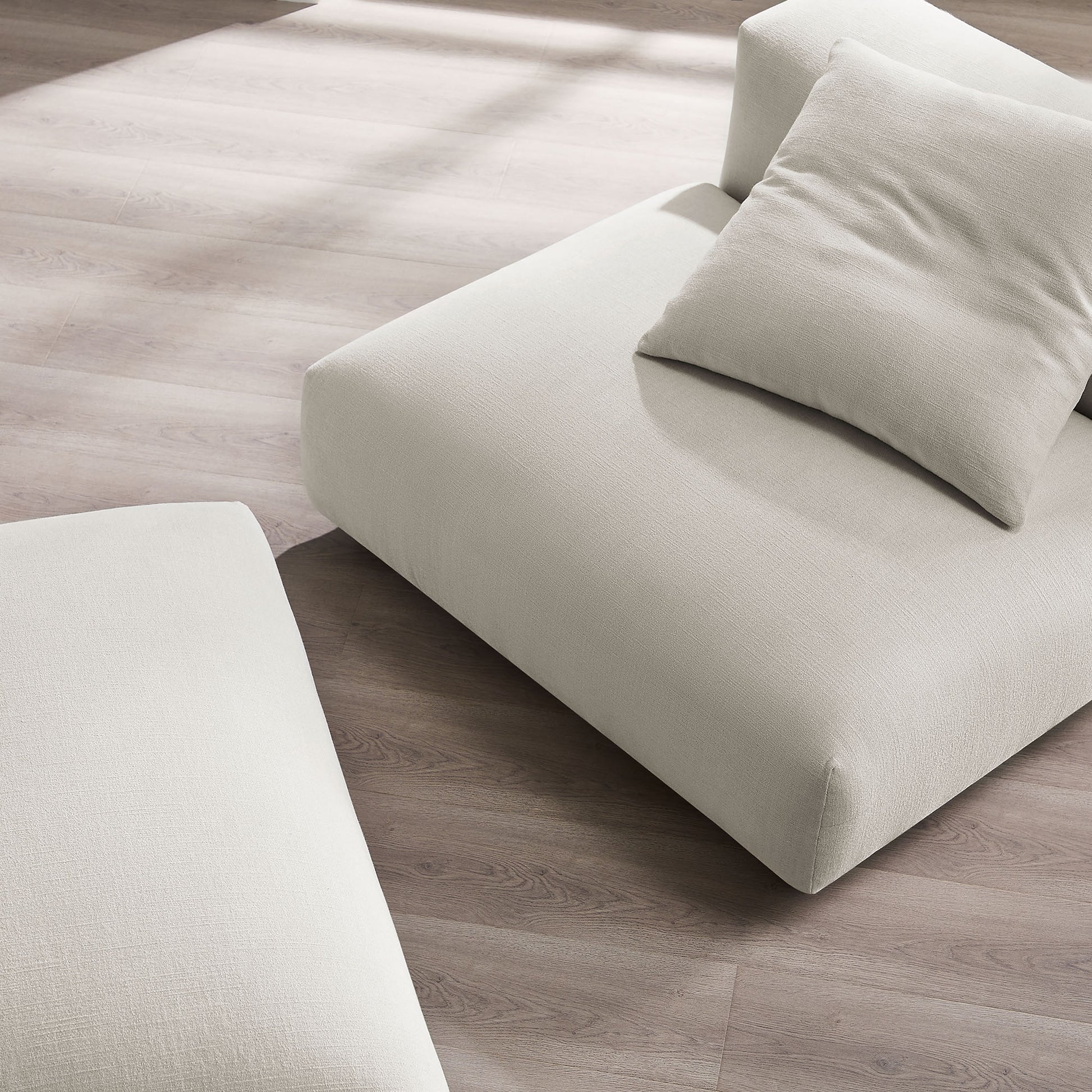 Solace Modular Upholstered Fabric Armless Chair and Ottoman Set by Modway | Sofa Set | Modishstore - 13