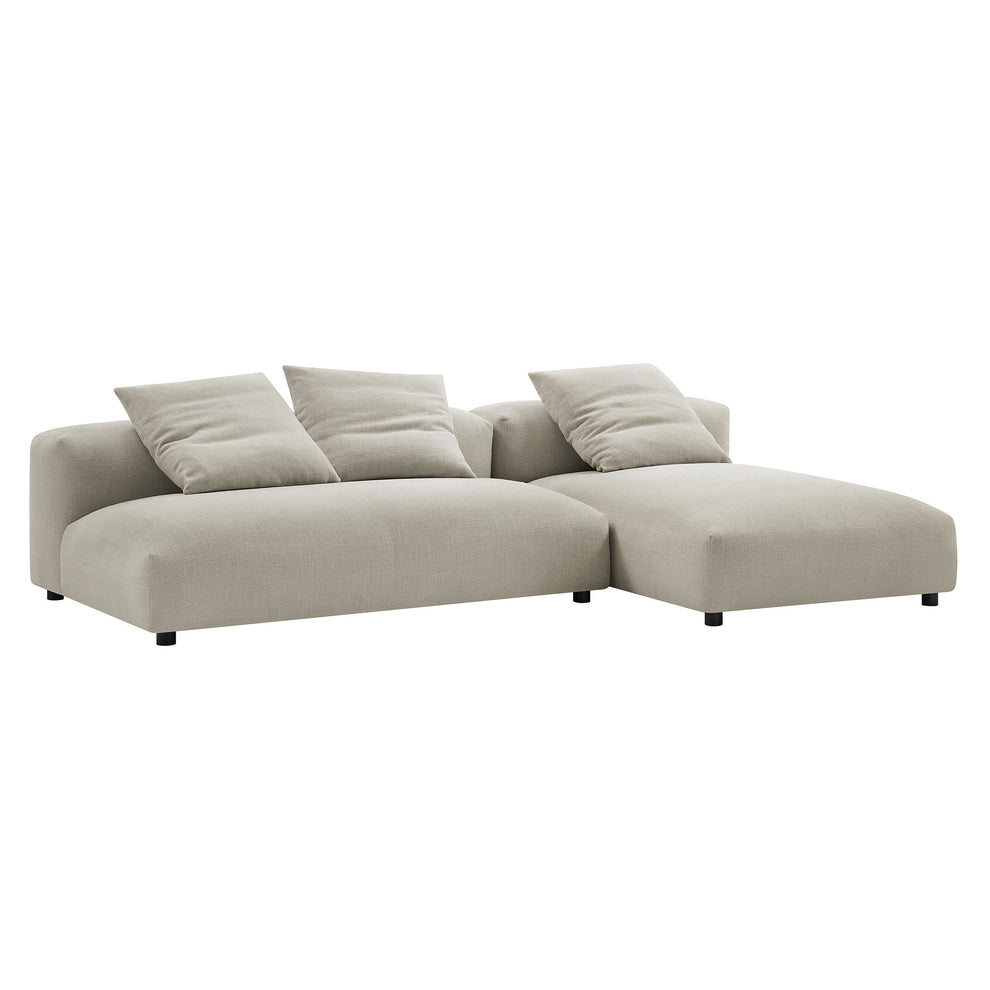 Solace 2-Piece Modular Upholstered Fabric Sectional Sofa With Chaise by Modway | Sofa Set | Modishstore - 6