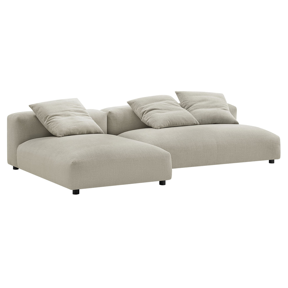 Solace 2-Piece Modular Upholstered Fabric Sectional Sofa With Chaise by Modway | Sofa Set | Modishstore - 7