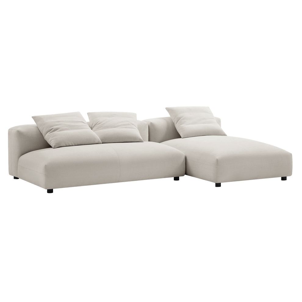 Solace 2-Piece Modular Upholstered Fabric Sectional Sofa With Chaise by Modway | Sofa Set | Modishstore - 11