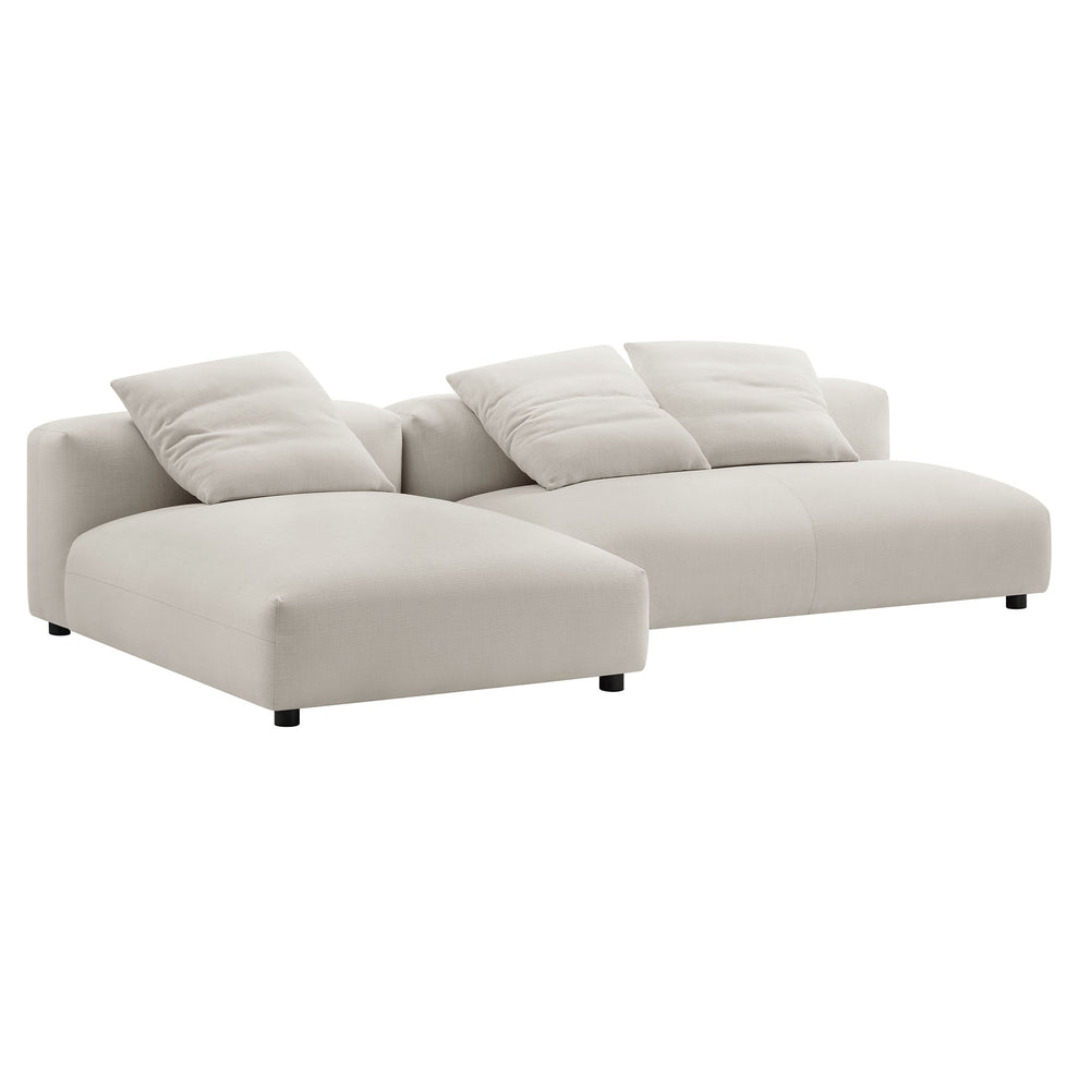 Solace 2-Piece Modular Upholstered Fabric Sectional Sofa With Chaise by Modway | Sofa Set | Modishstore - 12