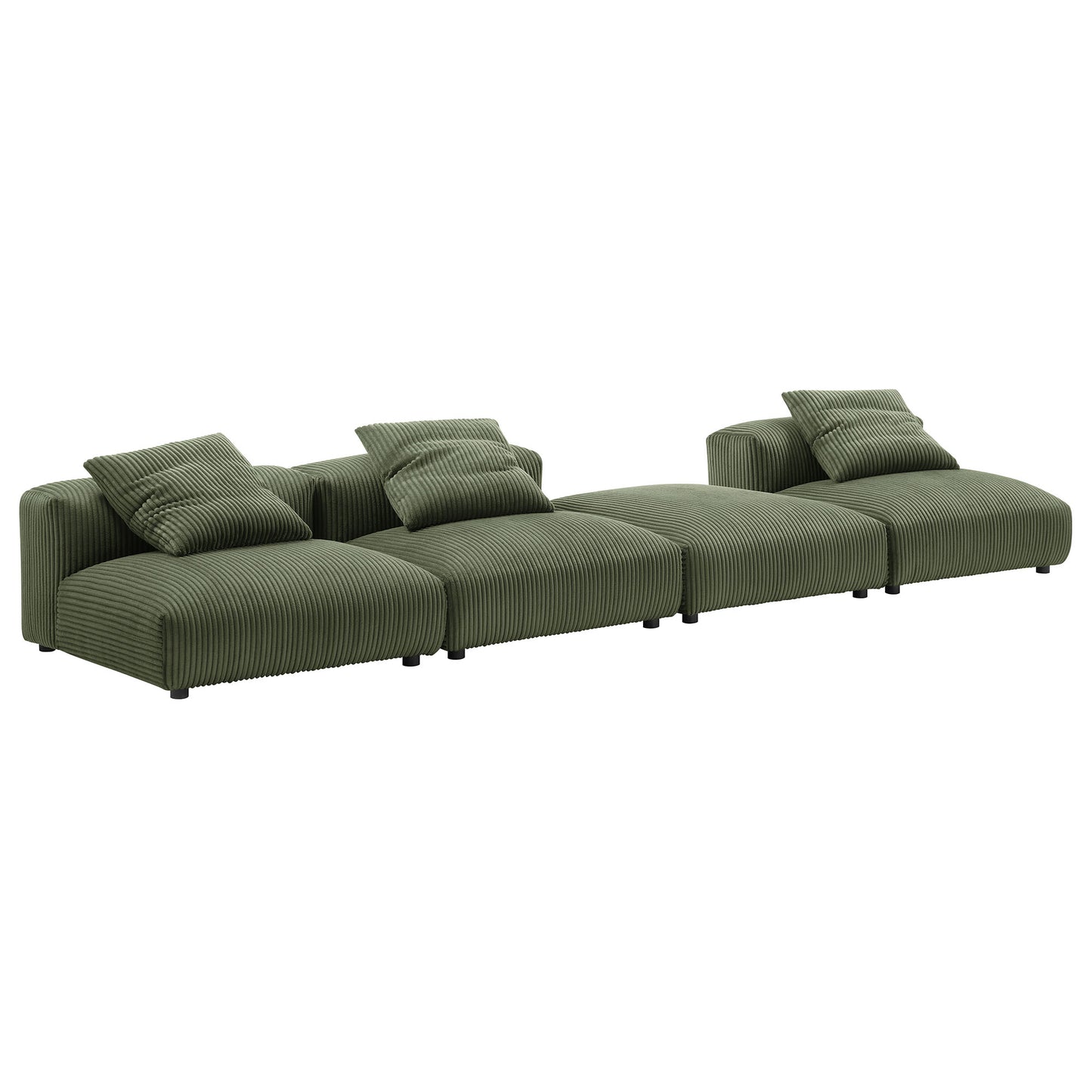 Solace 4-Piece Modular Corduroy Upholstered Sectional Sofa by Modway | Sofa Set | Modishstore - 8