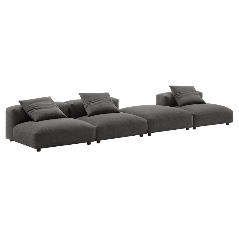Solace 4-Piece Modular Upholstered Fabric Sectional Sofa by Modway | Sofa Set | Modishstore - 1