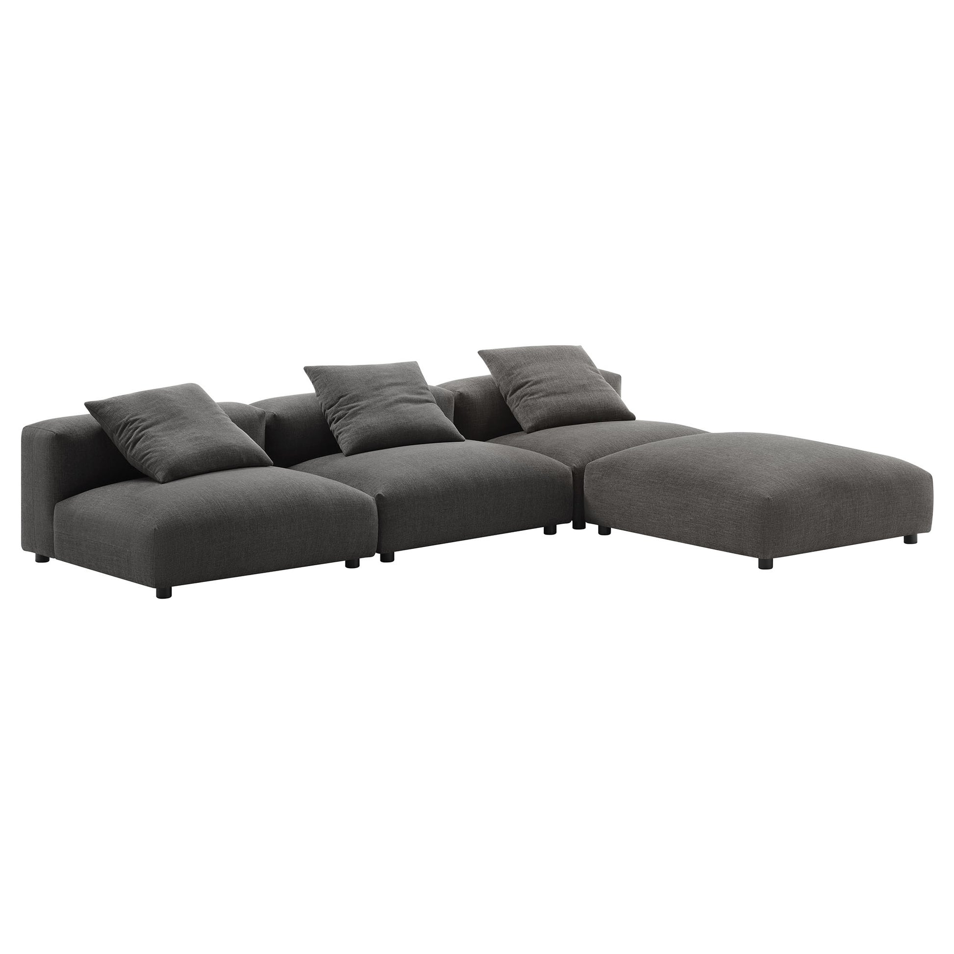 Solace 4-Piece Modular Upholstered Fabric Sectional Sofa by Modway | Sofa Set | Modishstore - 2