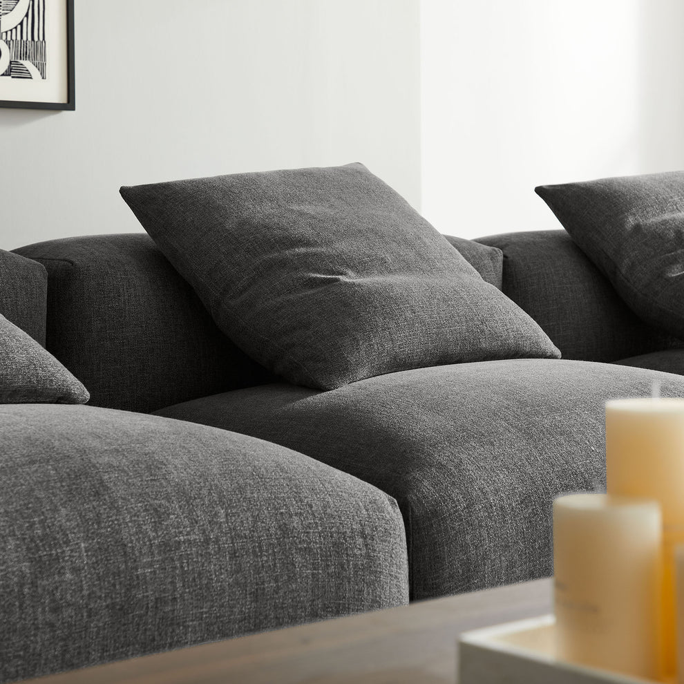 Solace 4-Piece Modular Upholstered Fabric Sectional Sofa by Modway | Sofa Set | Modishstore - 4