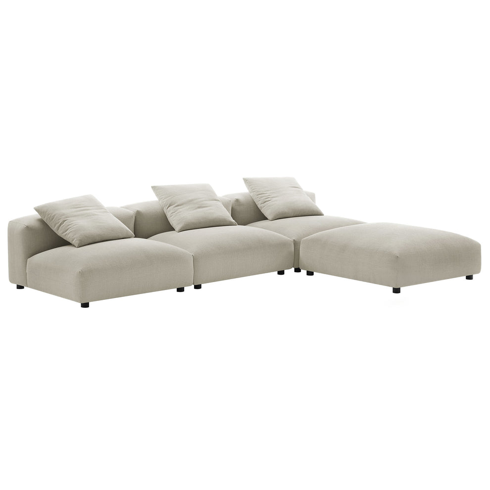 Solace 4-Piece Modular Upholstered Fabric Sectional Sofa by Modway | Sofa Set | Modishstore - 9