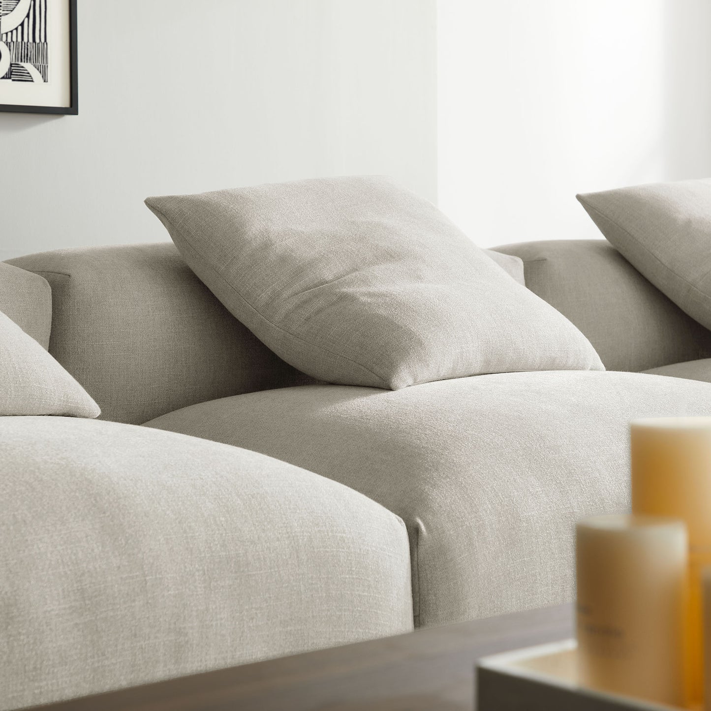 Solace 4-Piece Modular Upholstered Fabric Sectional Sofa by Modway | Sofa Set | Modishstore - 11