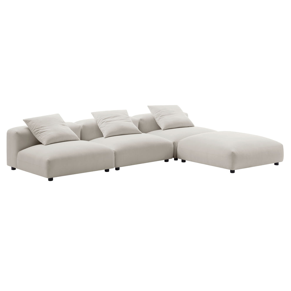 Solace 4-Piece Modular Upholstered Fabric Sectional Sofa by Modway | Sofa Set | Modishstore - 16