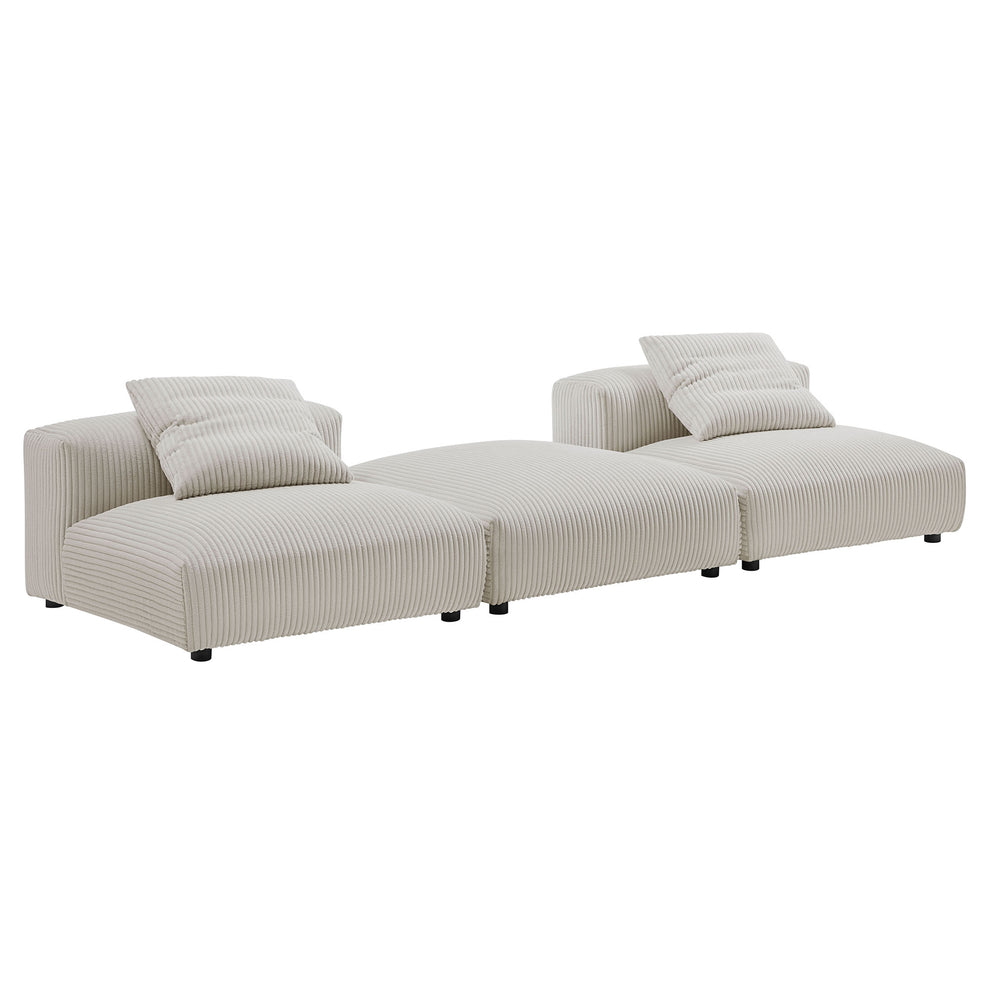 Solace 3-Piece Modular Corduroy Upholstered Sectional Sofa by Modway | Sofa Set | Modishstore - 2
