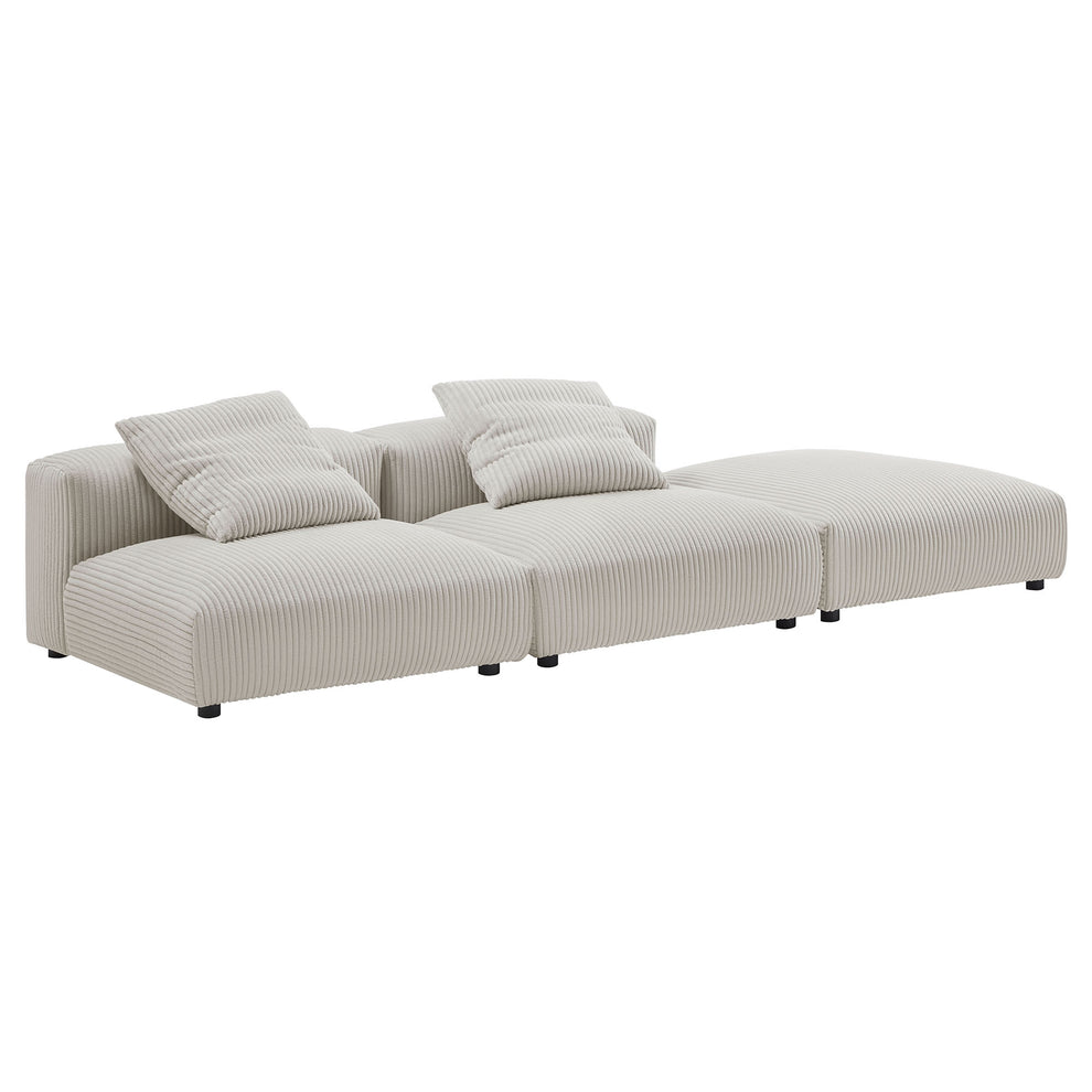 Solace 3-Piece Modular Corduroy Upholstered Sectional Sofa by Modway | Sofa Set | Modishstore - 3
