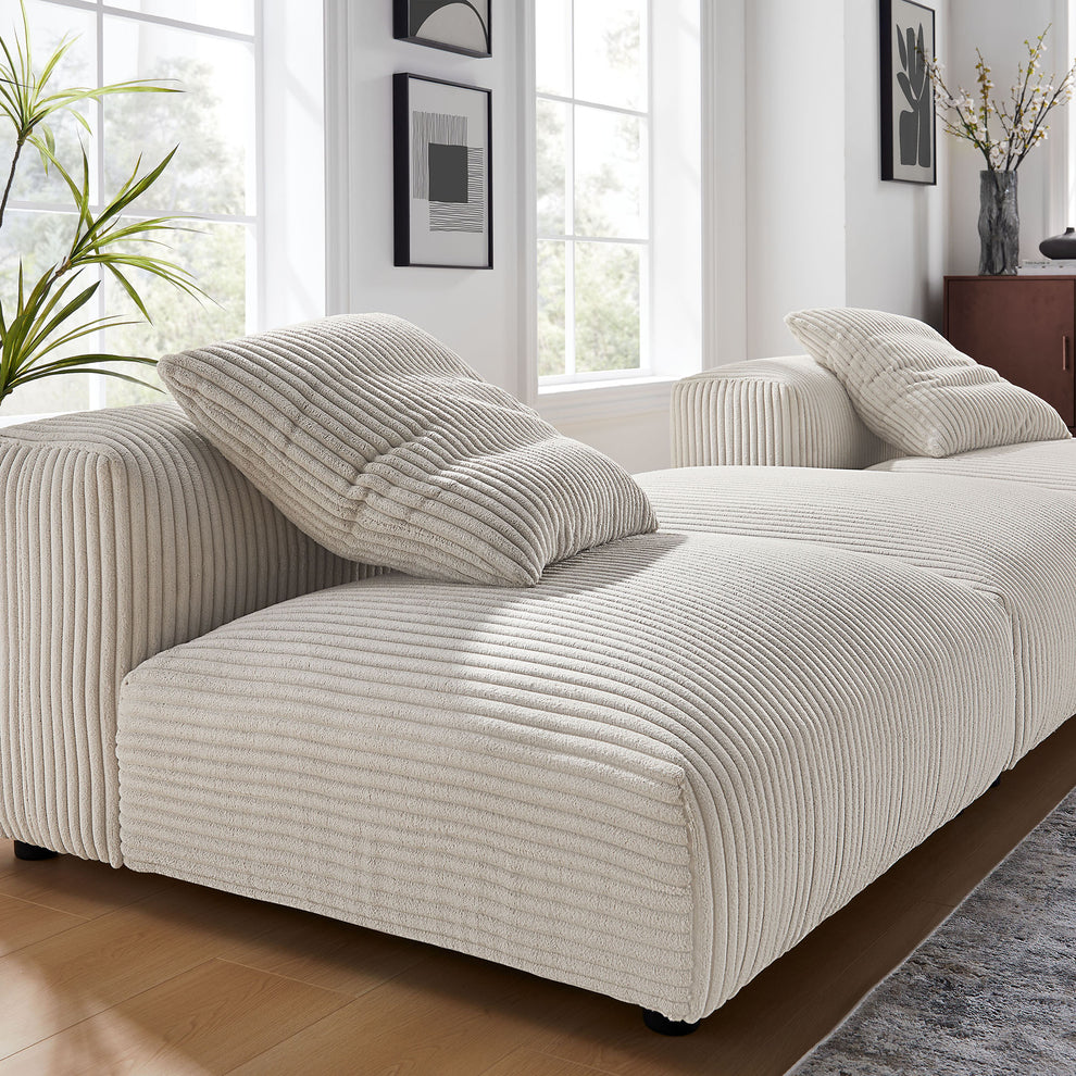 Solace 3-Piece Modular Corduroy Upholstered Sectional Sofa by Modway | Sofa Set | Modishstore - 7