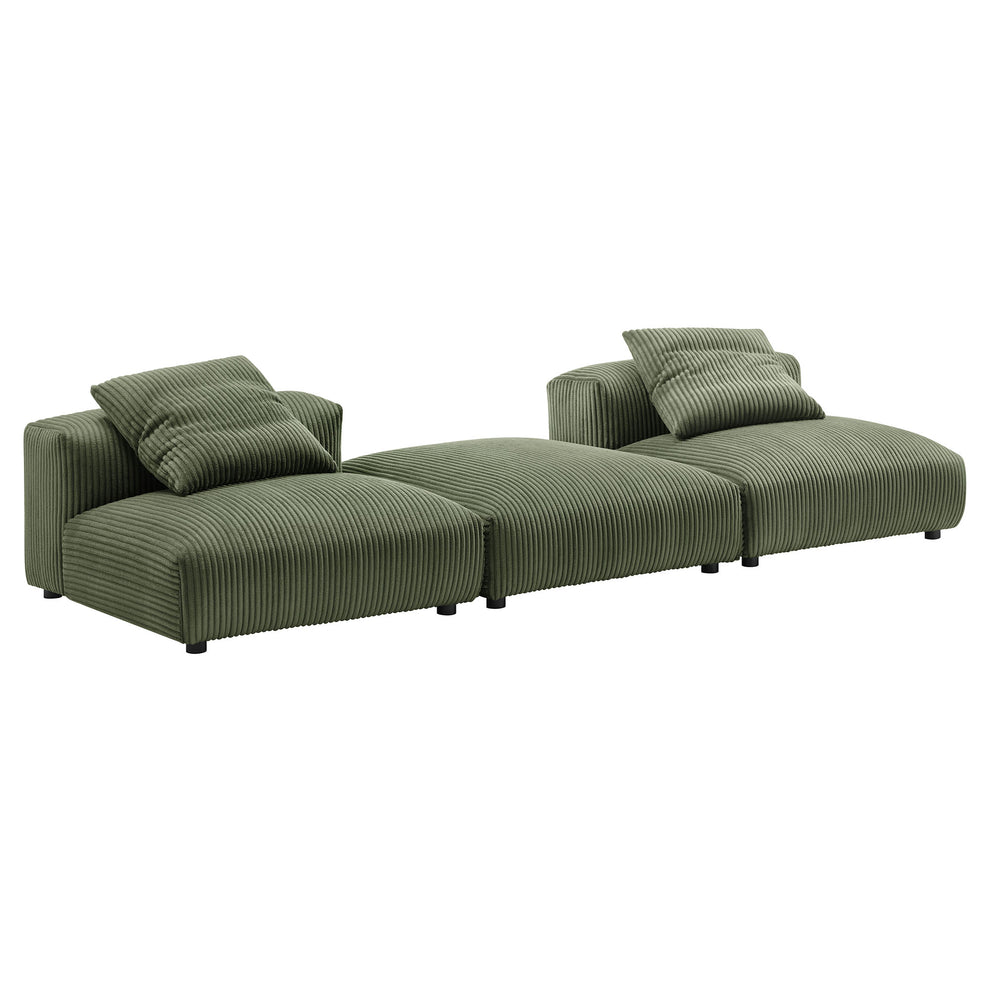 Solace 3-Piece Modular Corduroy Upholstered Sectional Sofa by Modway | Sofa Set | Modishstore - 10