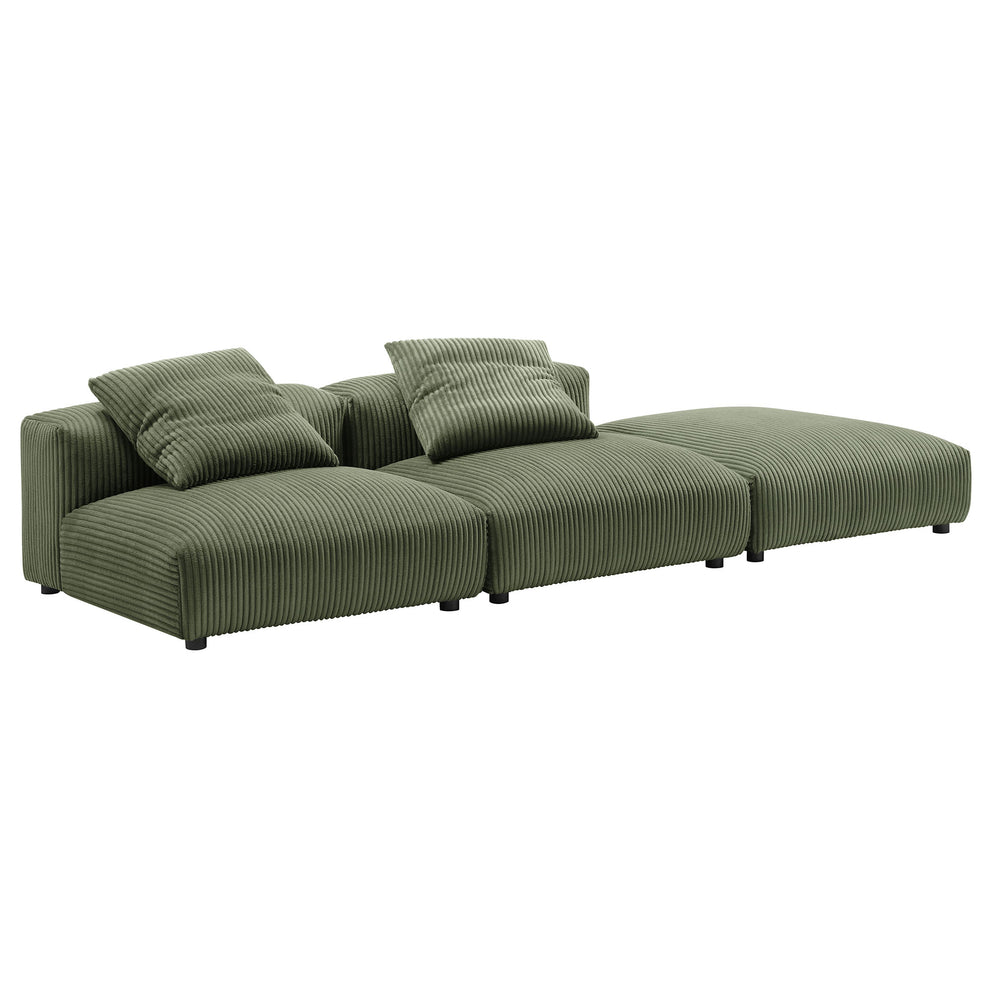 Solace 3-Piece Modular Corduroy Upholstered Sectional Sofa by Modway | Sofa Set | Modishstore - 11