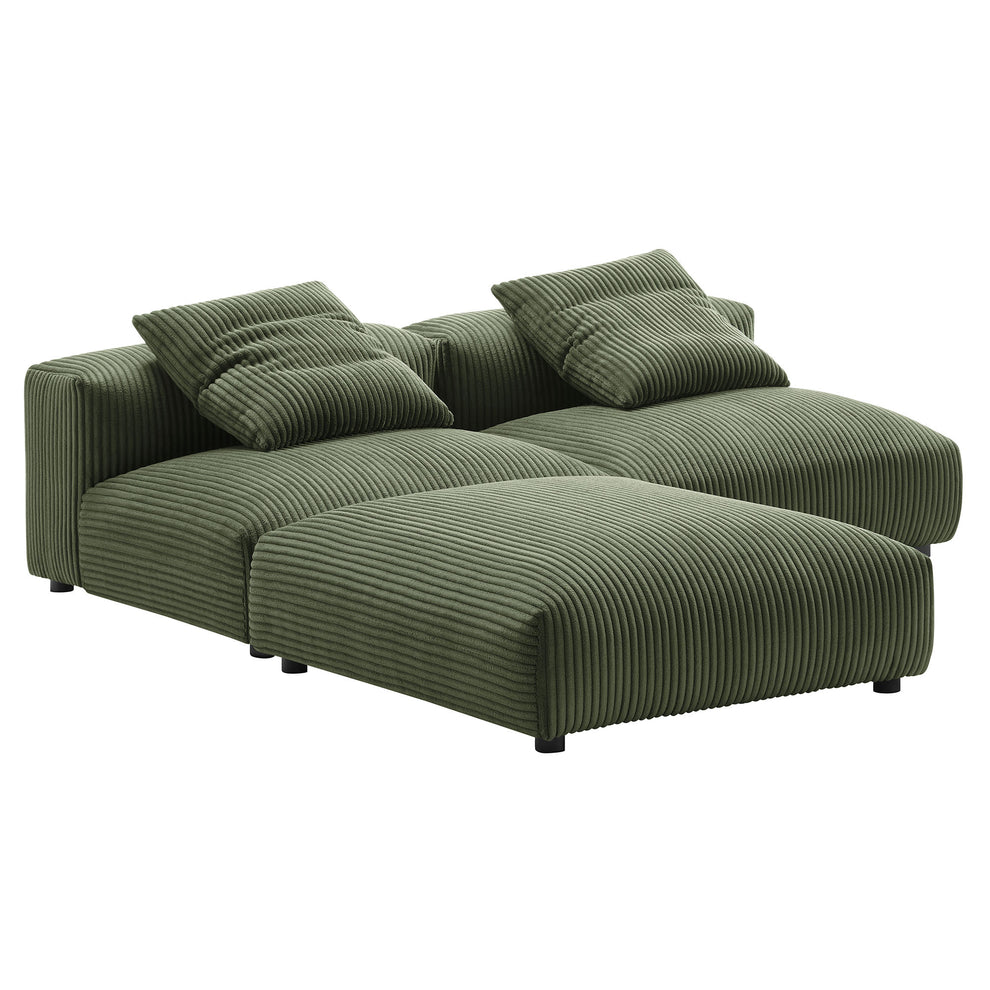 Solace 3-Piece Modular Corduroy Upholstered Sectional Sofa by Modway | Sofa Set | Modishstore - 14