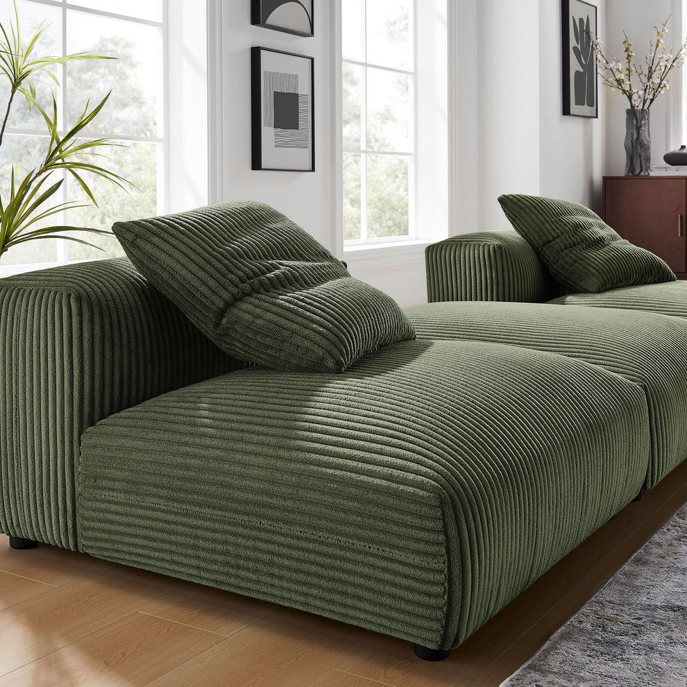 Solace 3-Piece Modular Corduroy Upholstered Sectional Sofa by Modway | Sofa Set | Modishstore - 15