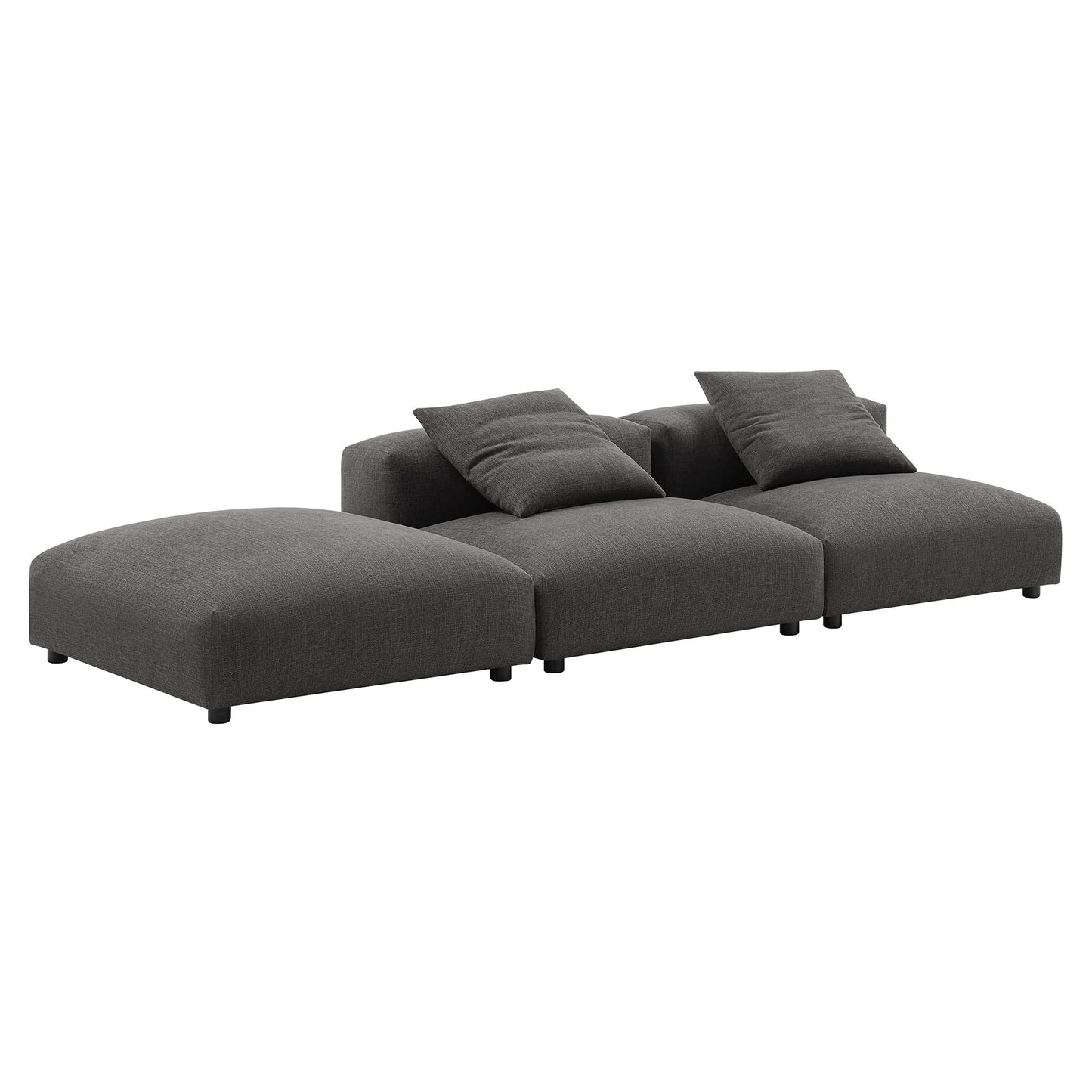Solace 3-Piece Modular Upholstered Fabric Sectional Sofa by Modway | Sofa Set | Modishstore - 4
