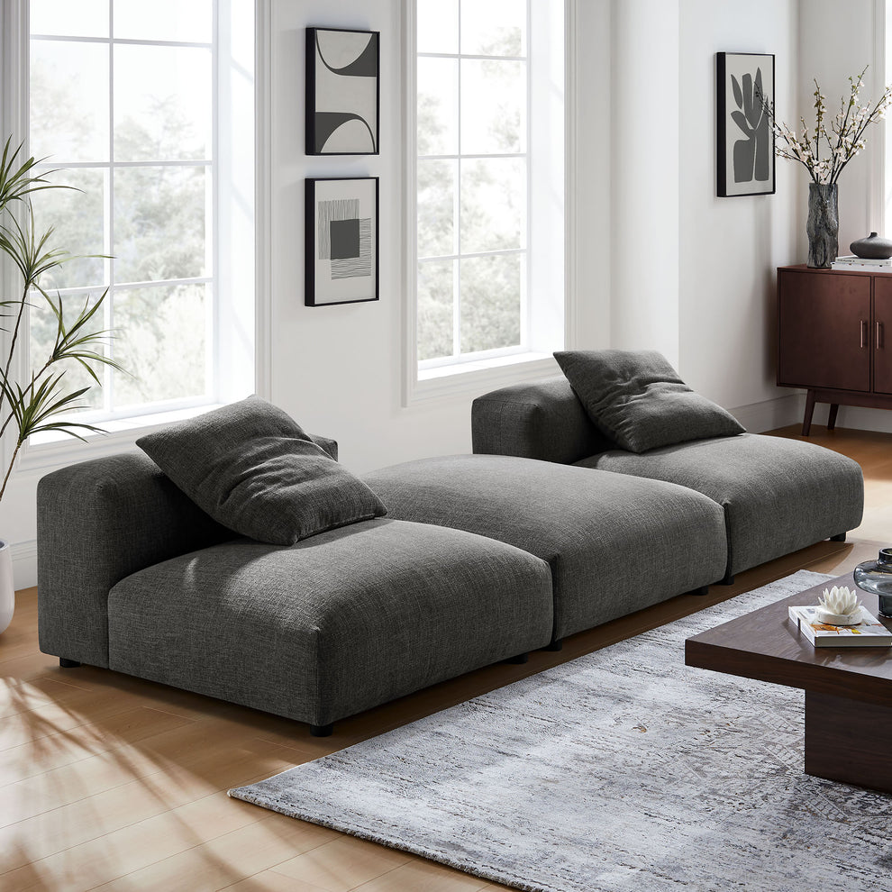 Solace 3-Piece Modular Upholstered Fabric Sectional Sofa by Modway | Sofa Set | Modishstore - 1