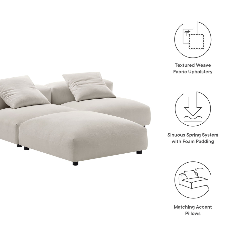 Solace 3-Piece Modular Upholstered Fabric Sectional Sofa by Modway | Sofa Set | Modishstore - 27