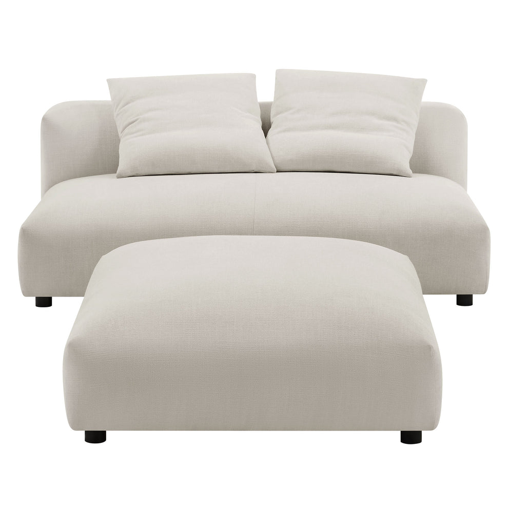 Solace Modular Upholstered Fabric Armless Loveseat and Ottoman Set by Modway | Sofa Set | Modishstore - 12