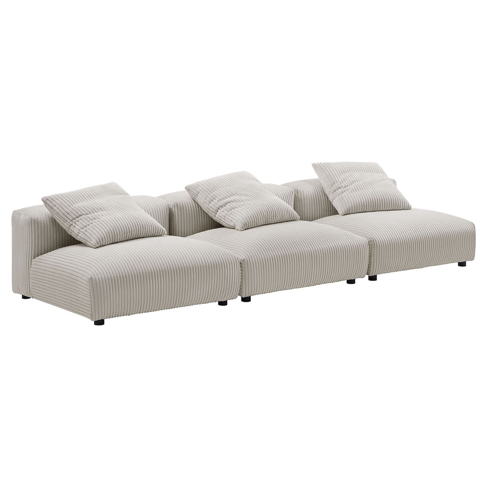 Solace 3-Piece Modular Corduroy Upholstered Sofa by Modway | Sofa Set | Modishstore - 2