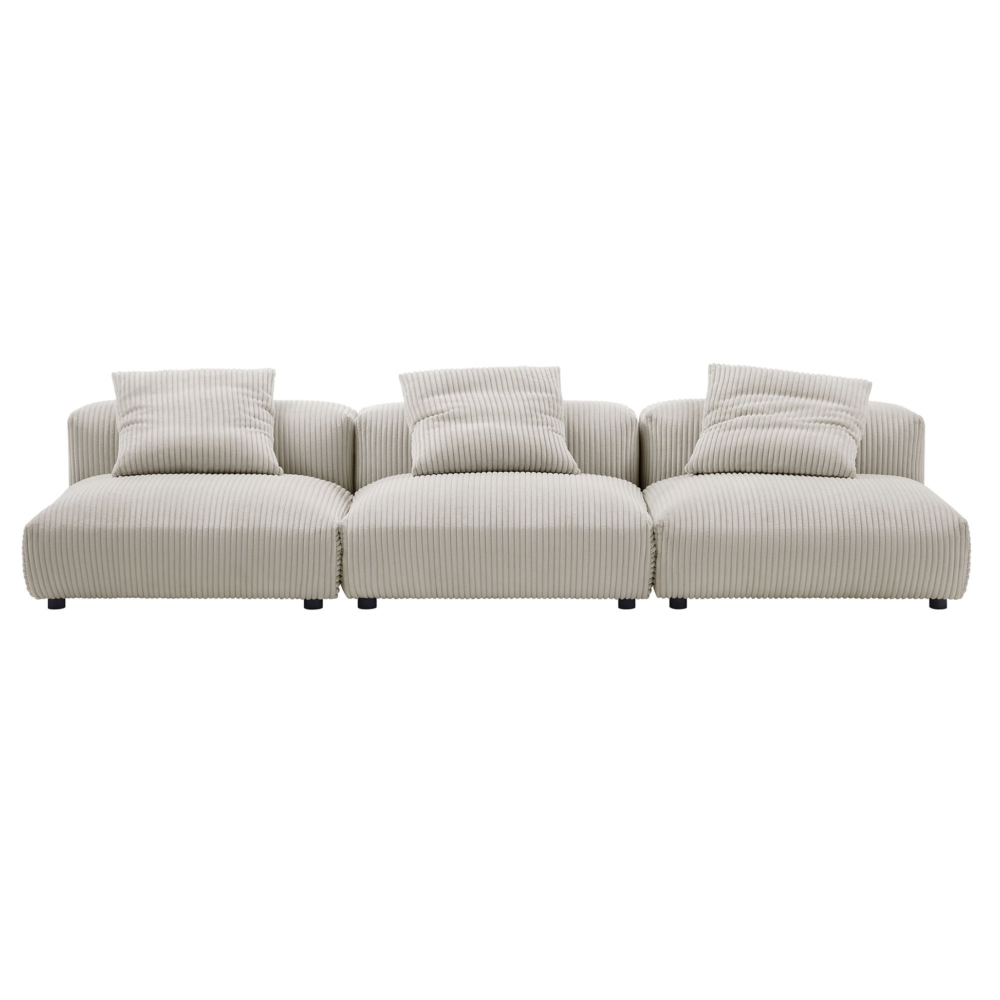 Solace 3-Piece Modular Corduroy Upholstered Sofa by Modway | Sofa Set | Modishstore - 3