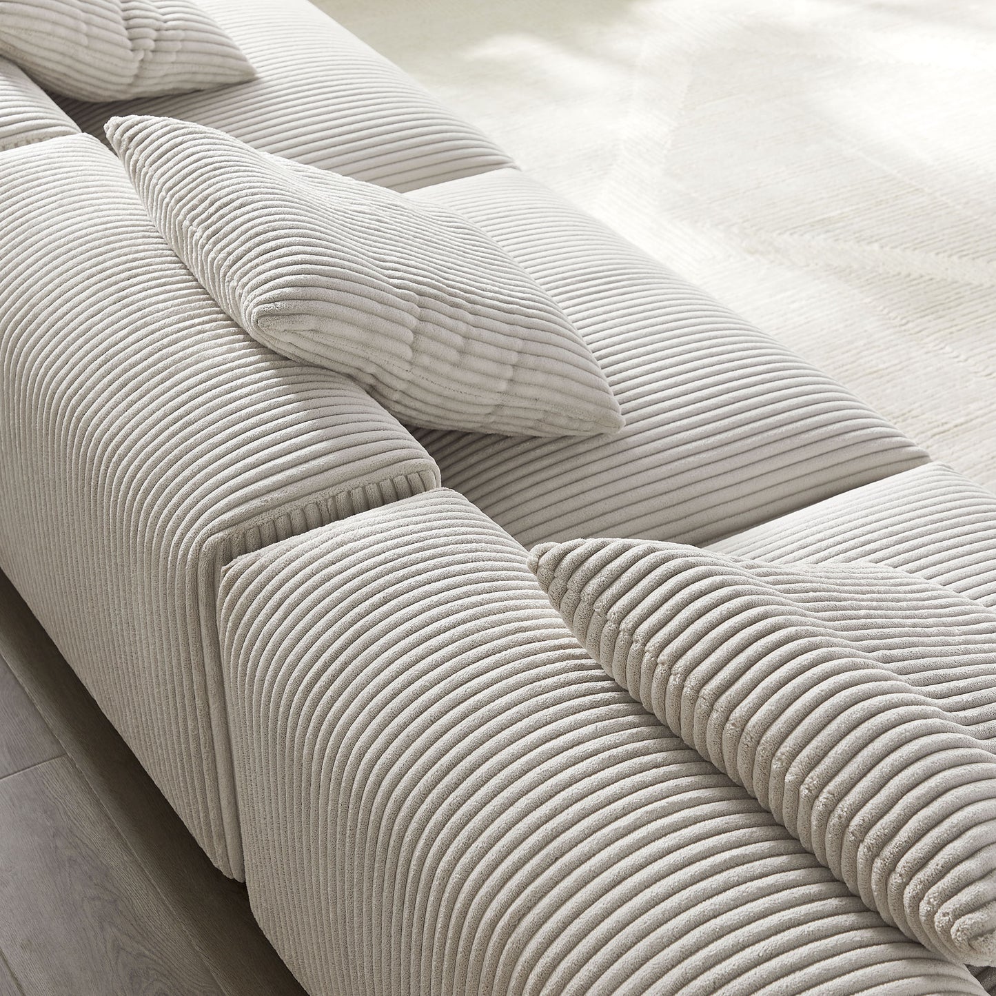 Solace 3-Piece Modular Corduroy Upholstered Sofa by Modway | Sofa Set | Modishstore - 4