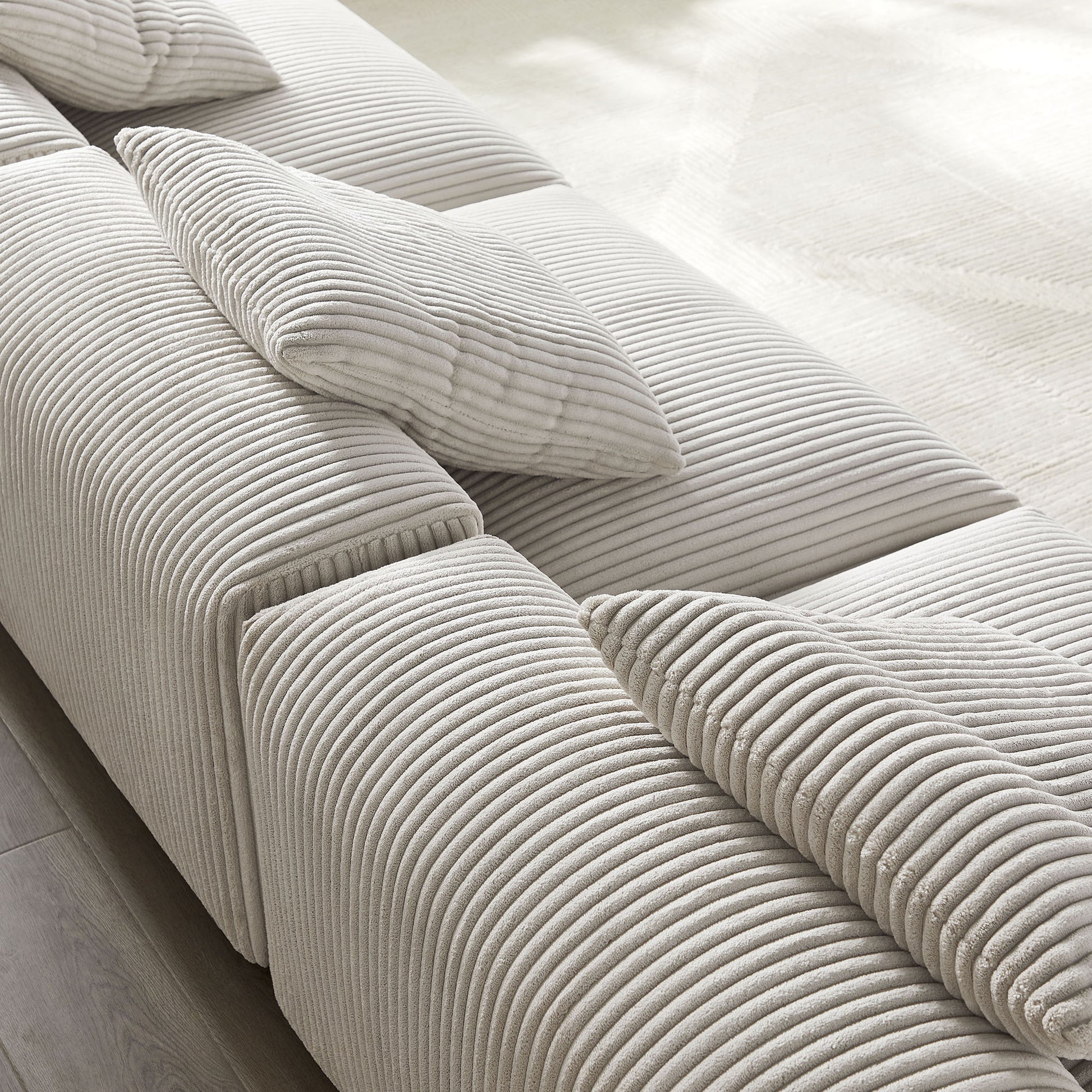 Solace 3-Piece Modular Corduroy Upholstered Sofa by Modway | Sofa Set | Modishstore - 4