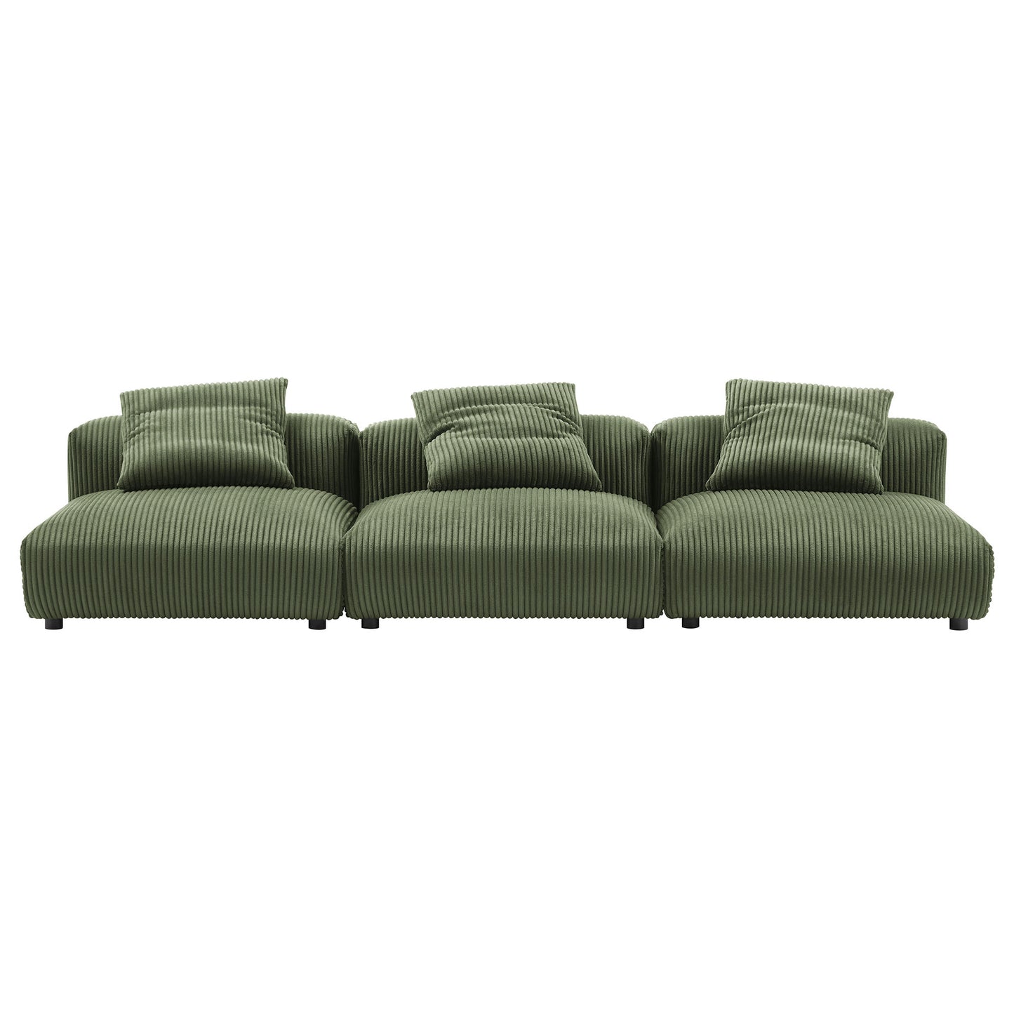 Solace 3-Piece Modular Corduroy Upholstered Sofa by Modway | Sofa Set | Modishstore - 7