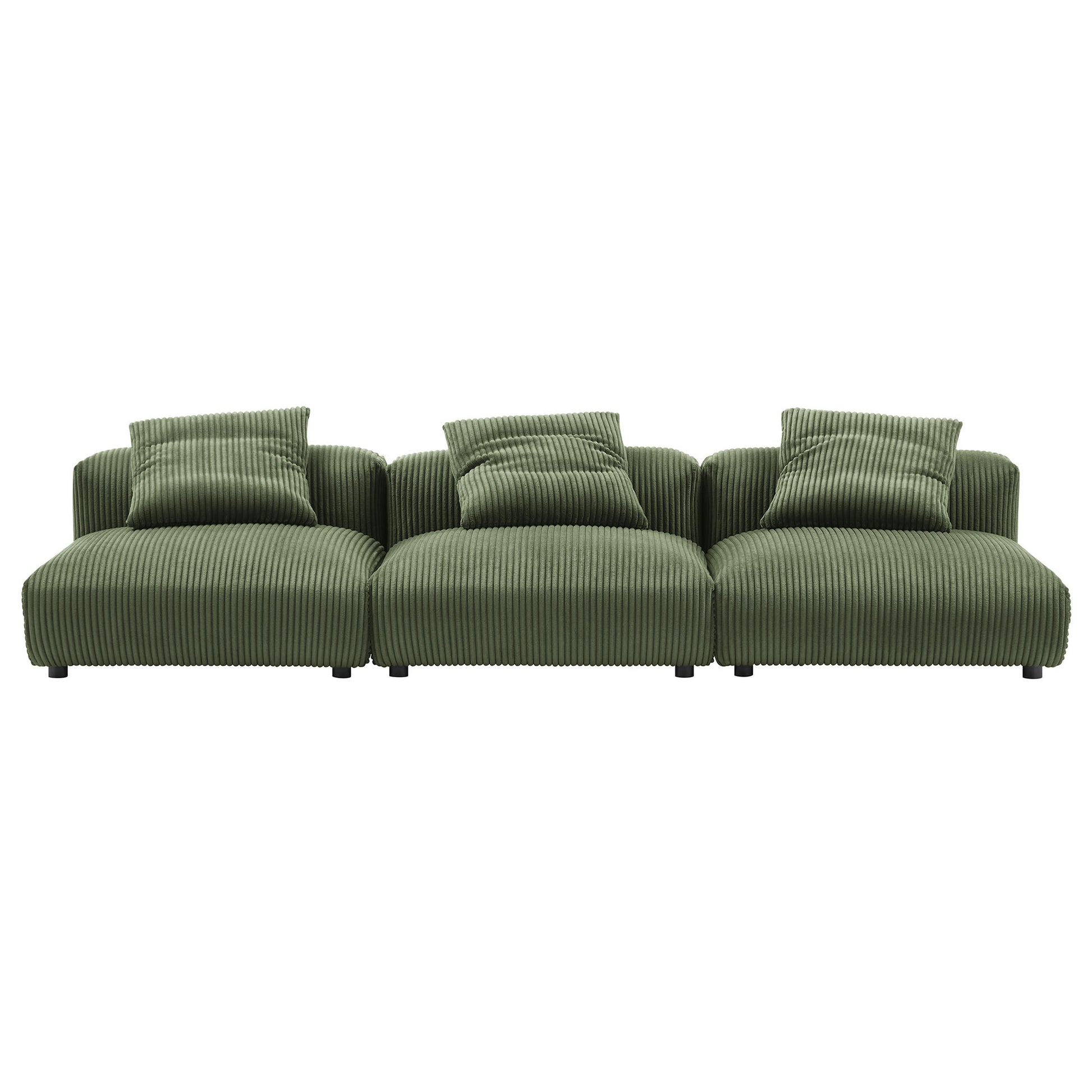 Solace 3-Piece Modular Corduroy Upholstered Sofa by Modway | Sofa Set | Modishstore - 7