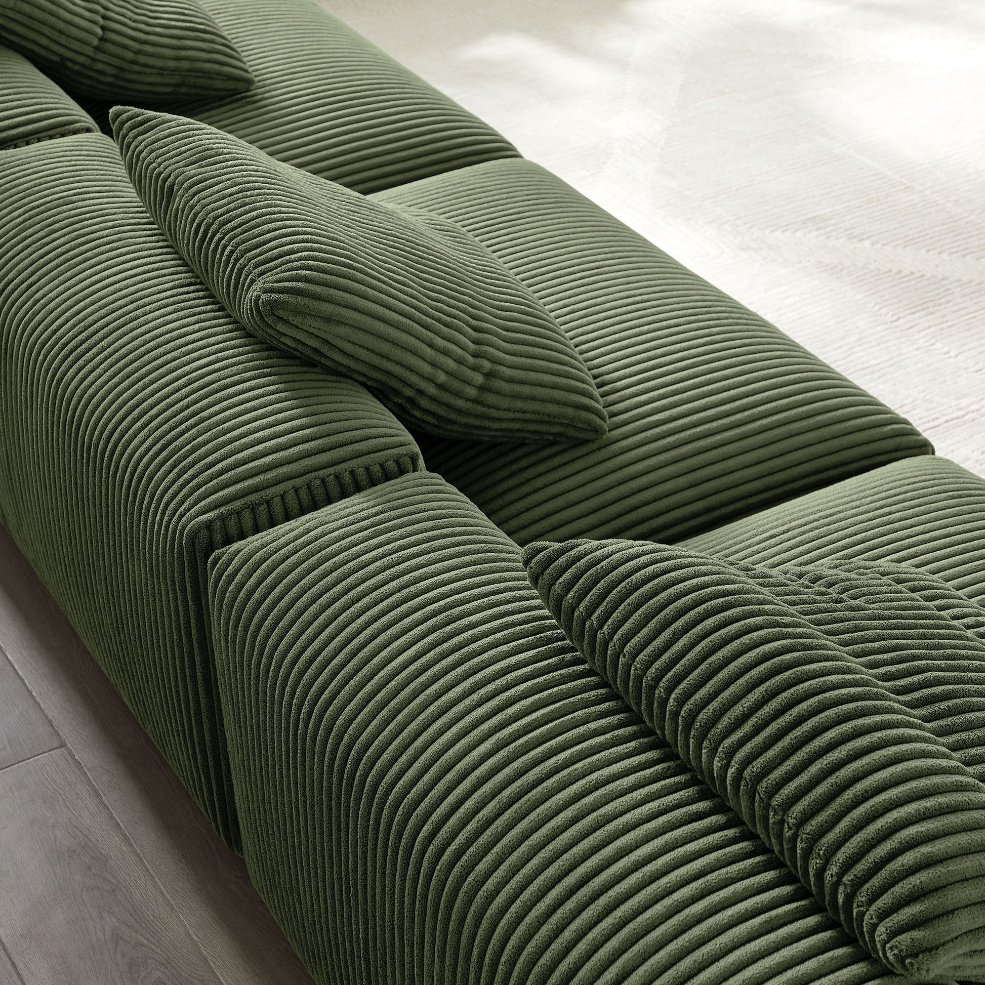 Solace 3-Piece Modular Corduroy Upholstered Sofa by Modway | Sofa Set | Modishstore - 8