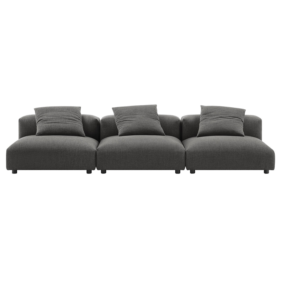 Solace 3-Piece Modular Upholstered Fabric Sofa by Modway | Sofa Set | Modishstore - 3