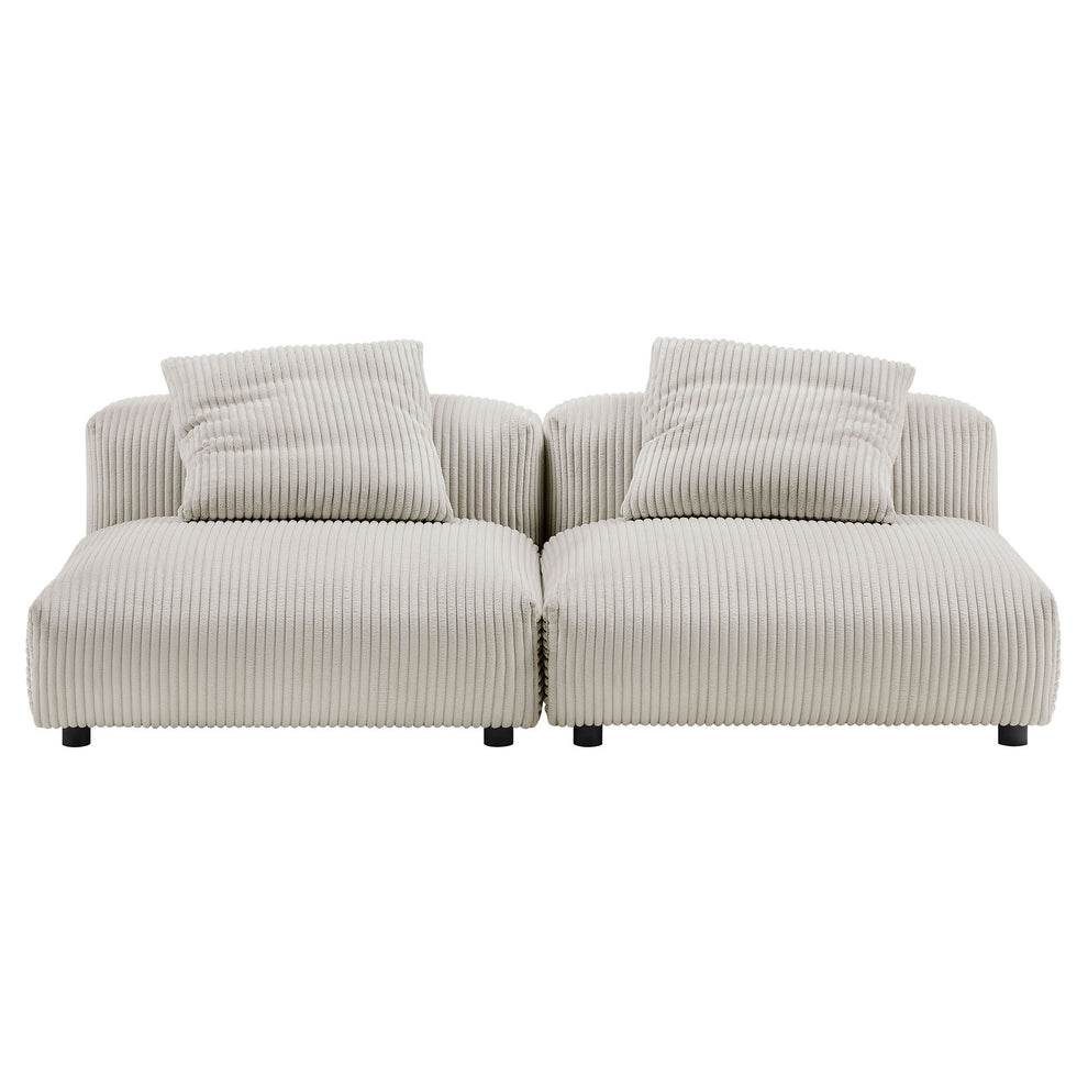 Solace 2-Piece Modular Corduroy Upholstered Sofa by Modway | Sofa Set | Modishstore - 3