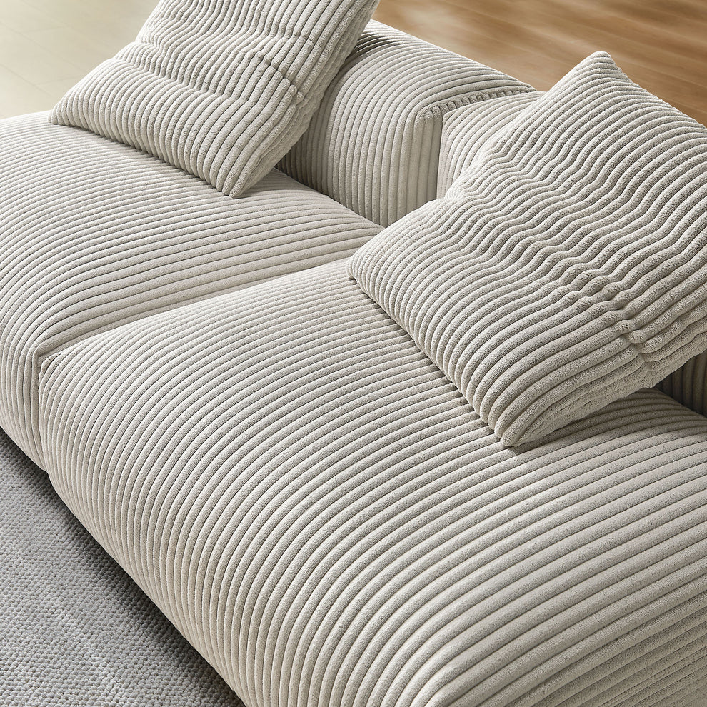 Solace 2-Piece Modular Corduroy Upholstered Sofa by Modway | Sofa Set | Modishstore - 4