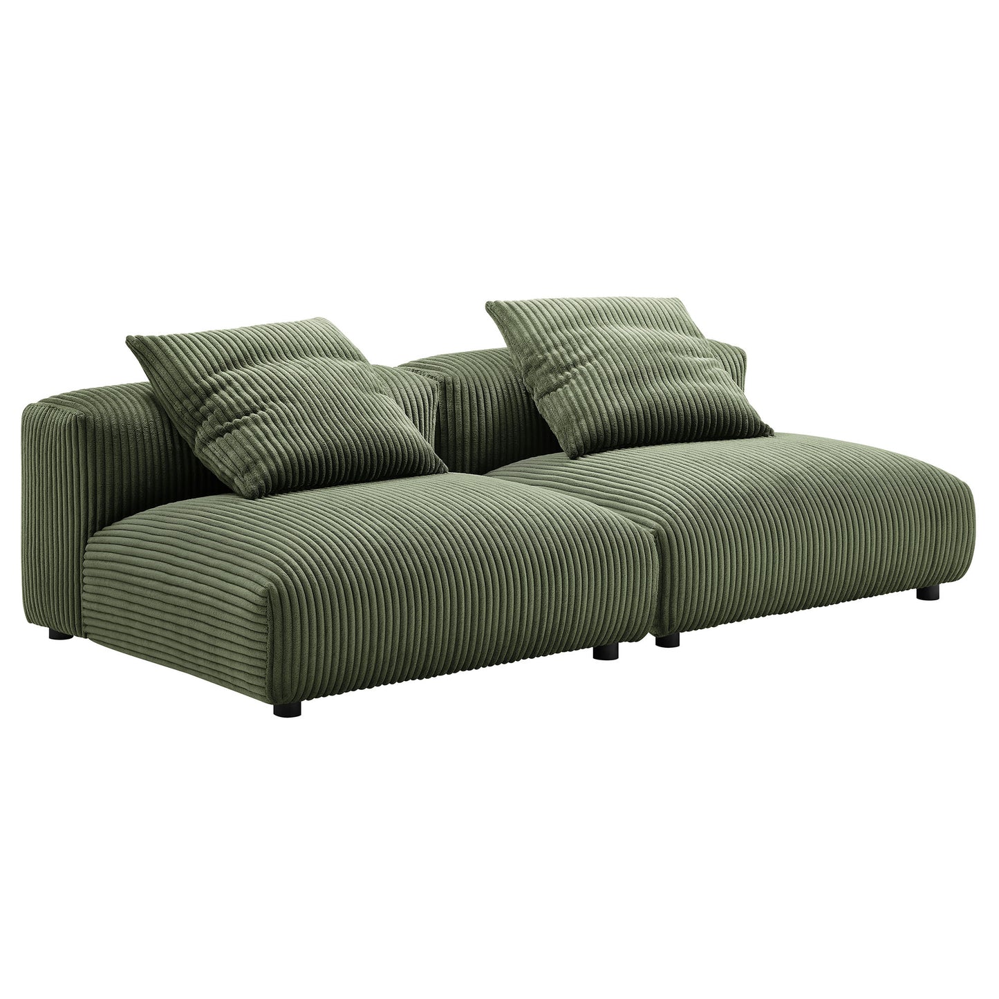 Solace 2-Piece Modular Corduroy Upholstered Sofa by Modway | Sofa Set | Modishstore - 6