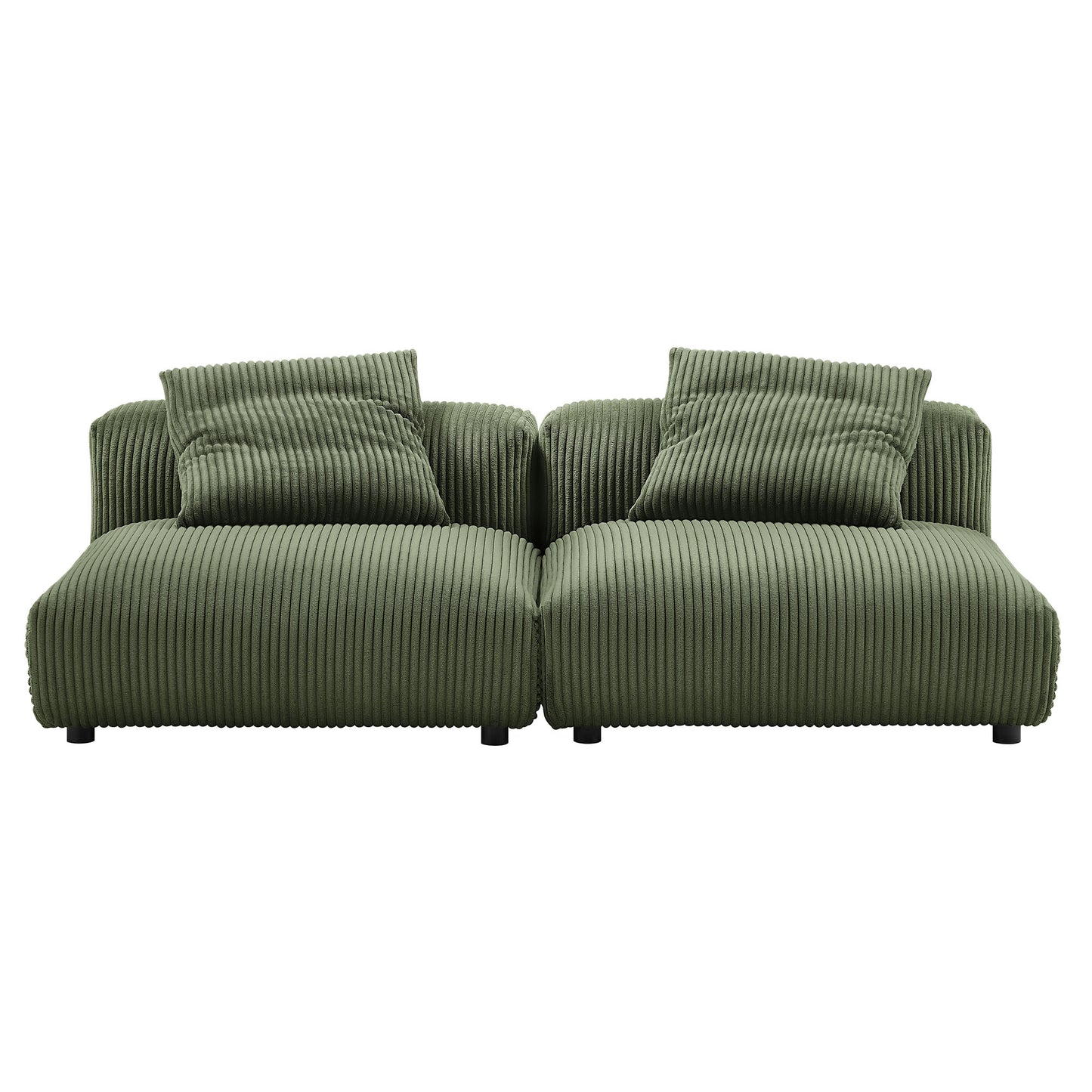 Solace 2-Piece Modular Corduroy Upholstered Sofa by Modway | Sofa Set | Modishstore - 7