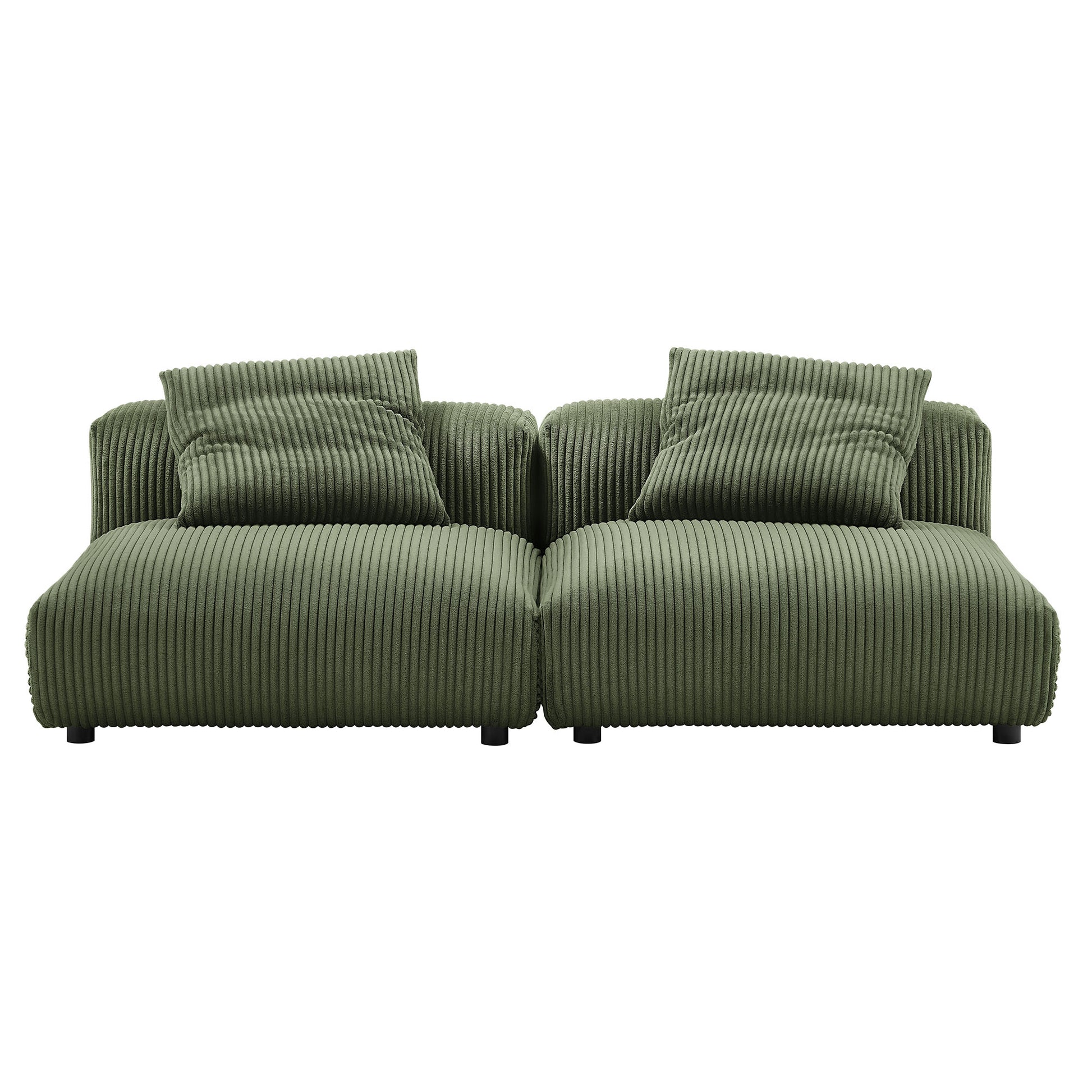 Solace 2-Piece Modular Corduroy Upholstered Sofa by Modway | Sofa Set | Modishstore - 7