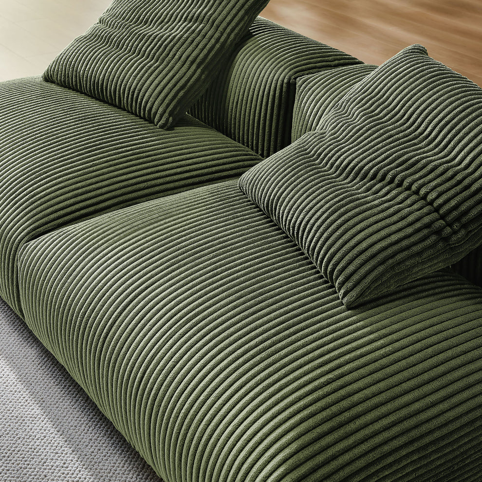 Solace 2-Piece Modular Corduroy Upholstered Sofa by Modway | Sofa Set | Modishstore - 8