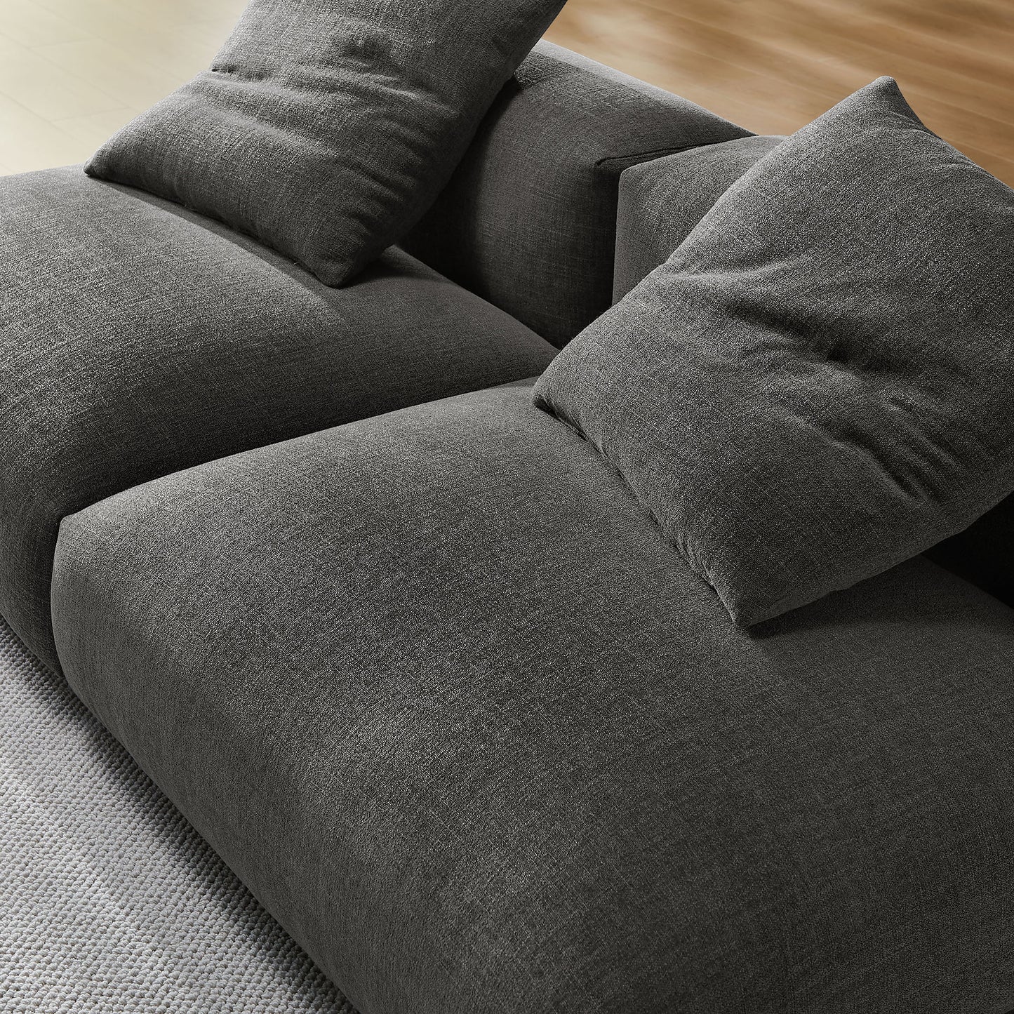 Solace 2-Piece Modular Upholstered Fabric Sofa by Modway | Sofa Set | Modishstore - 4