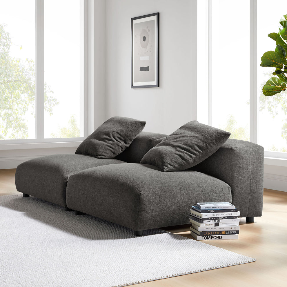 Solace 2-Piece Modular Upholstered Fabric Sofa by Modway | Sofa Set | Modishstore - 1