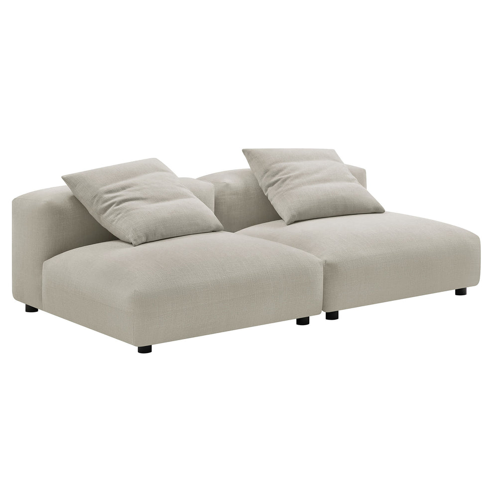 Solace 2-Piece Modular Upholstered Fabric Sofa by Modway | Sofa Set | Modishstore - 6