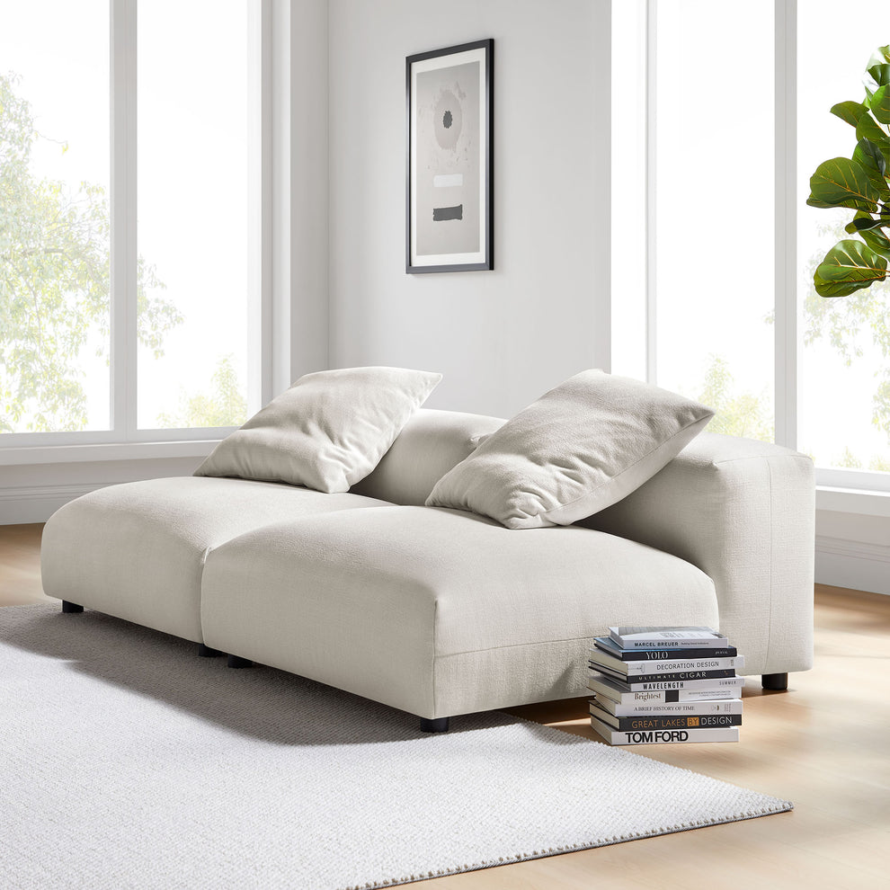 Solace 2-Piece Modular Upholstered Fabric Sofa by Modway | Sofa Set | Modishstore - 14