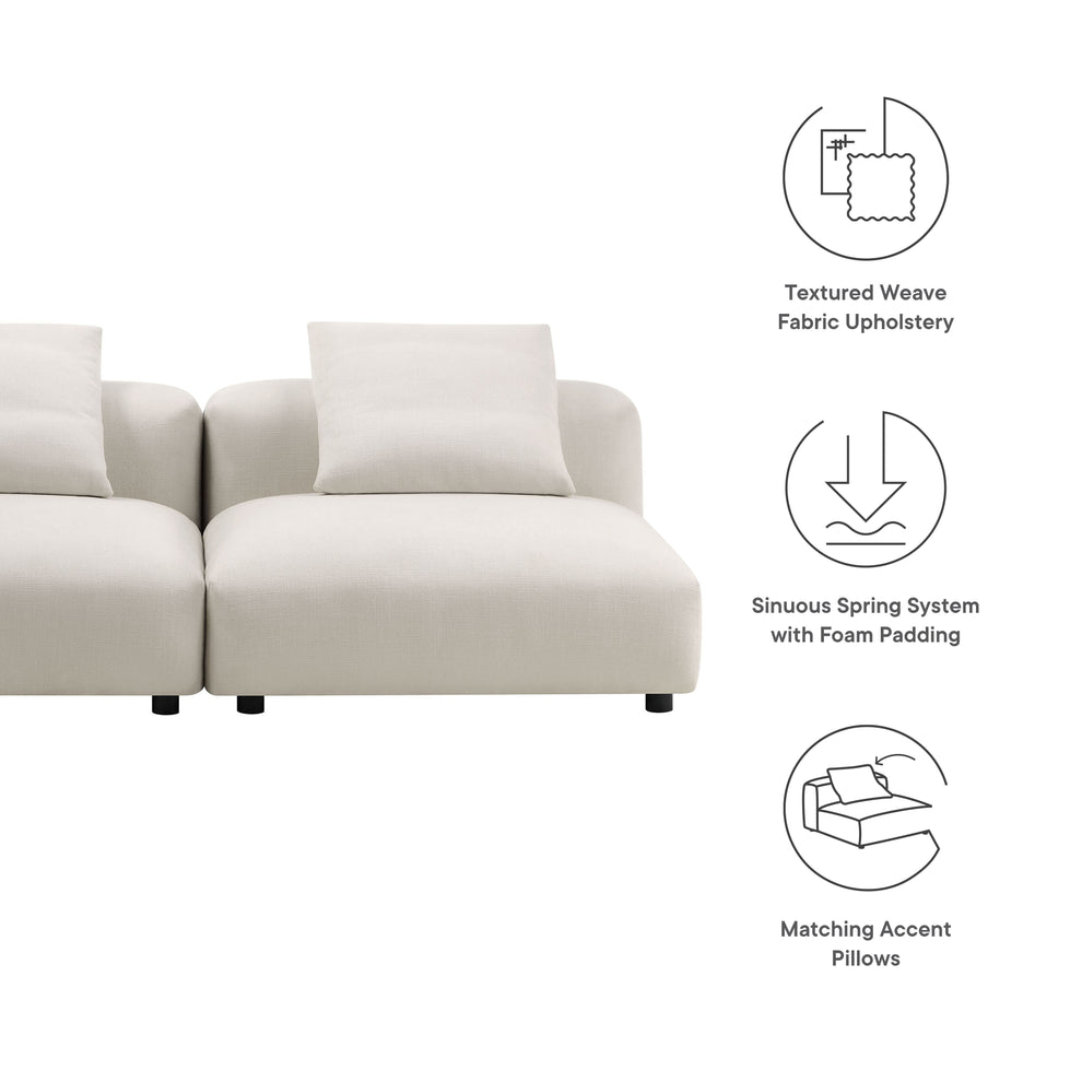 Solace 2-Piece Modular Upholstered Fabric Sofa by Modway | Sofa Set | Modishstore - 15