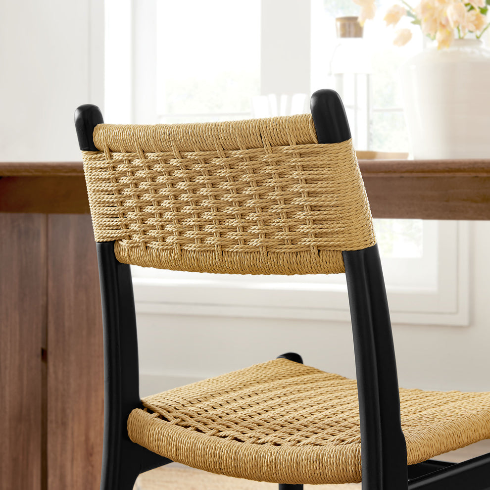 Wynn Rope and Wood Dining Side Chairs Set of 2 by Modway | Dining Chairs | Modishstore - 9